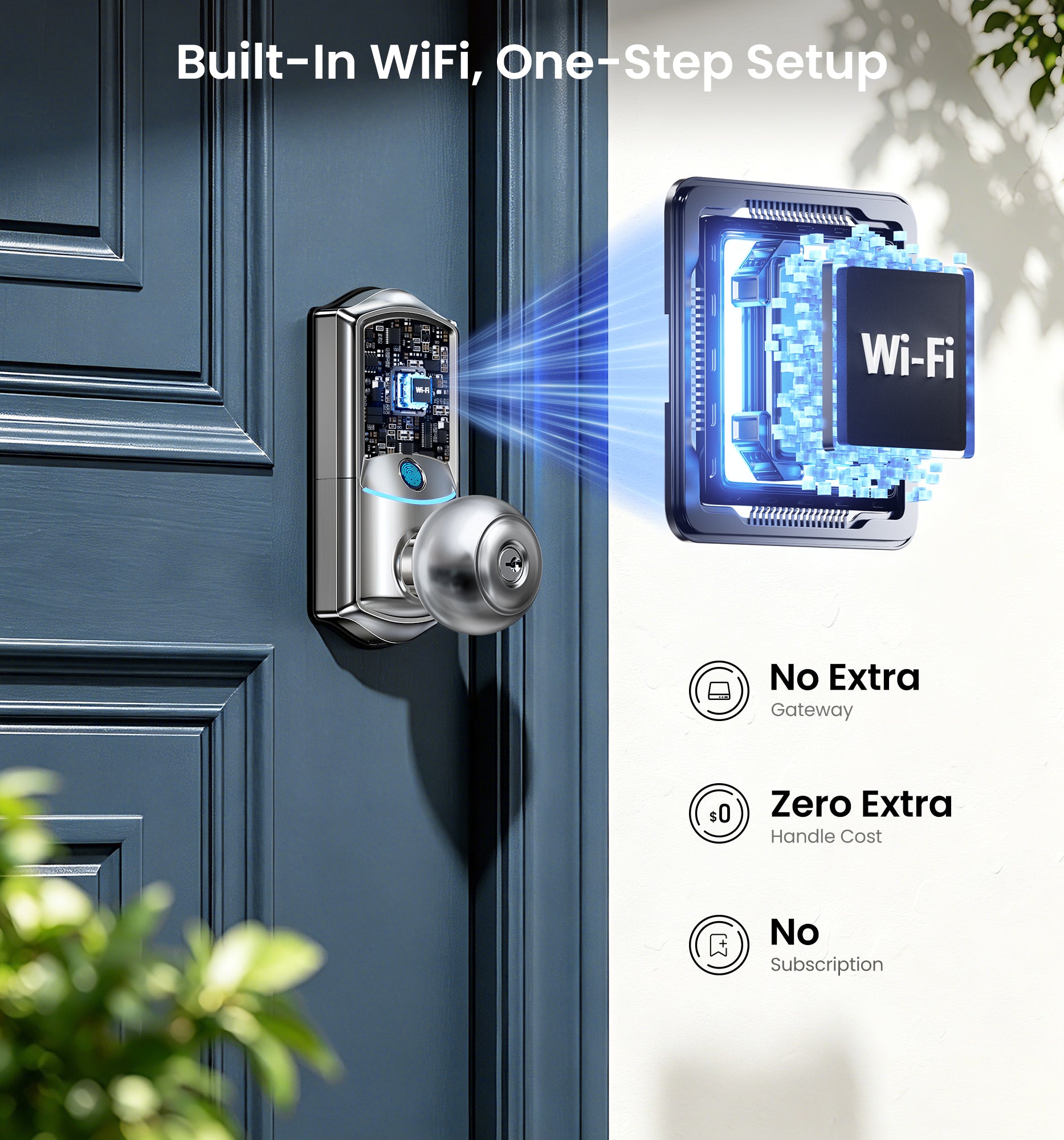 Veise VE028 Built-in Wi-Fi Smart Lock with Knob