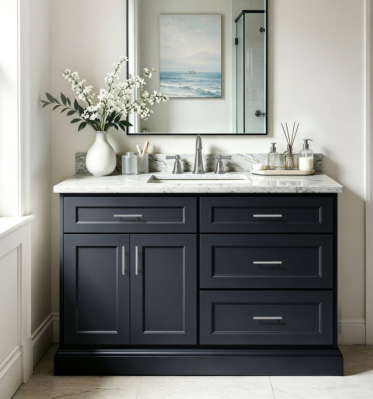 DH-3.75IN Cabinet Handles 3.75 Inch Hole Center #Color_Brushed Nickel
