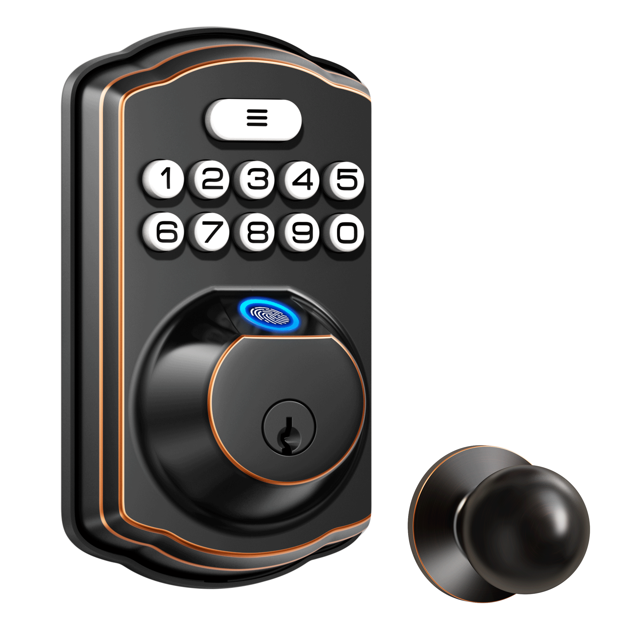 Veise KS02C Fingerprint Deadbolt Lock with Knobs