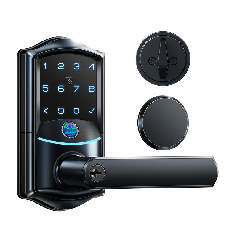 Veise VE029-E WiFi Smart Lever Lock with Non-Keyed Deadbolt
