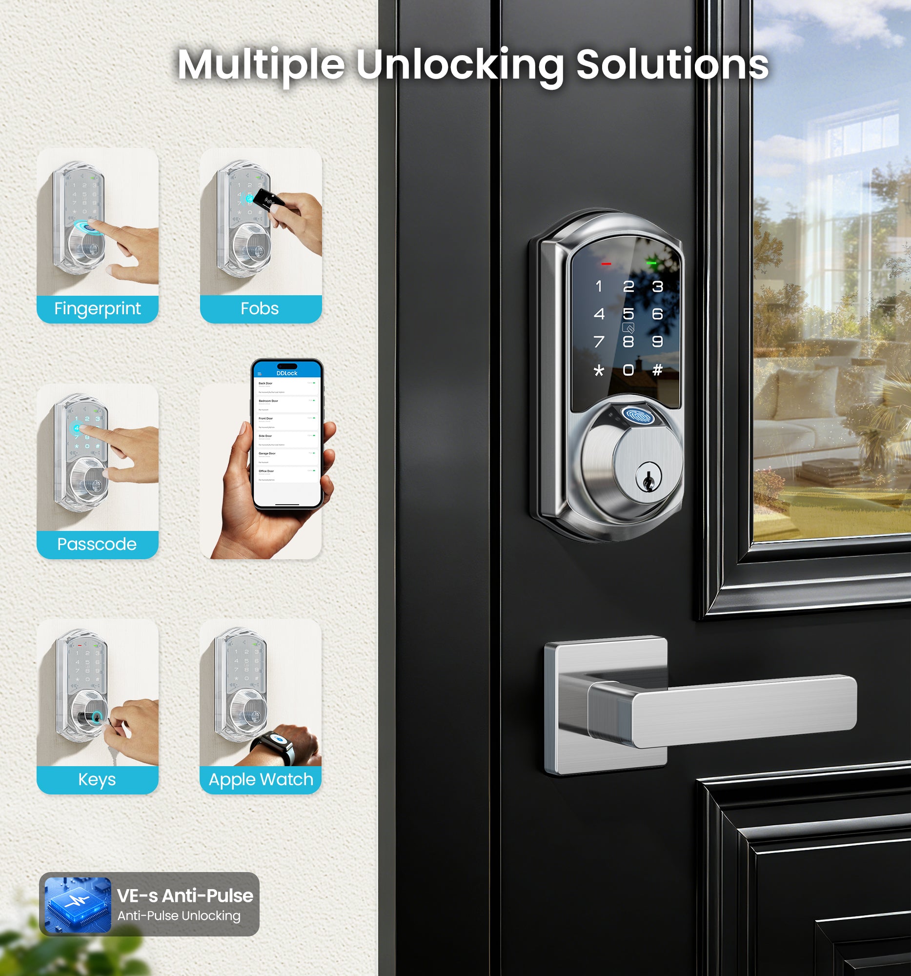 Veise VE07-L Fingerprint Smart Lock with Levers