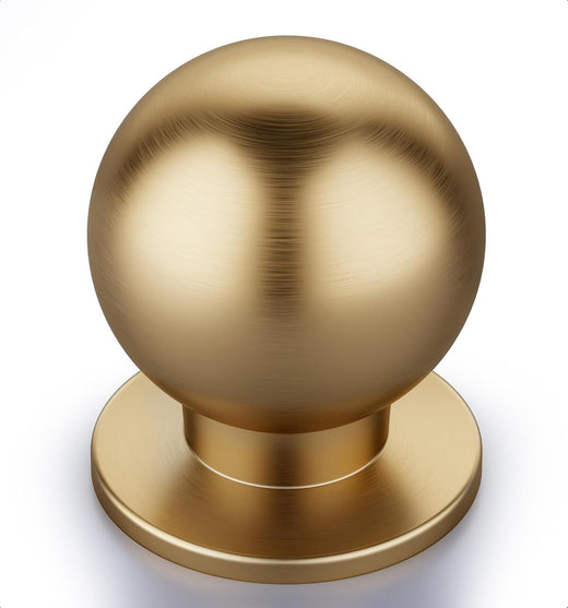 NK-AL02 1-1/16 Inch Round Ball Cabinet Knobs, Solid Aluminum Alloy, Champagne Bronze