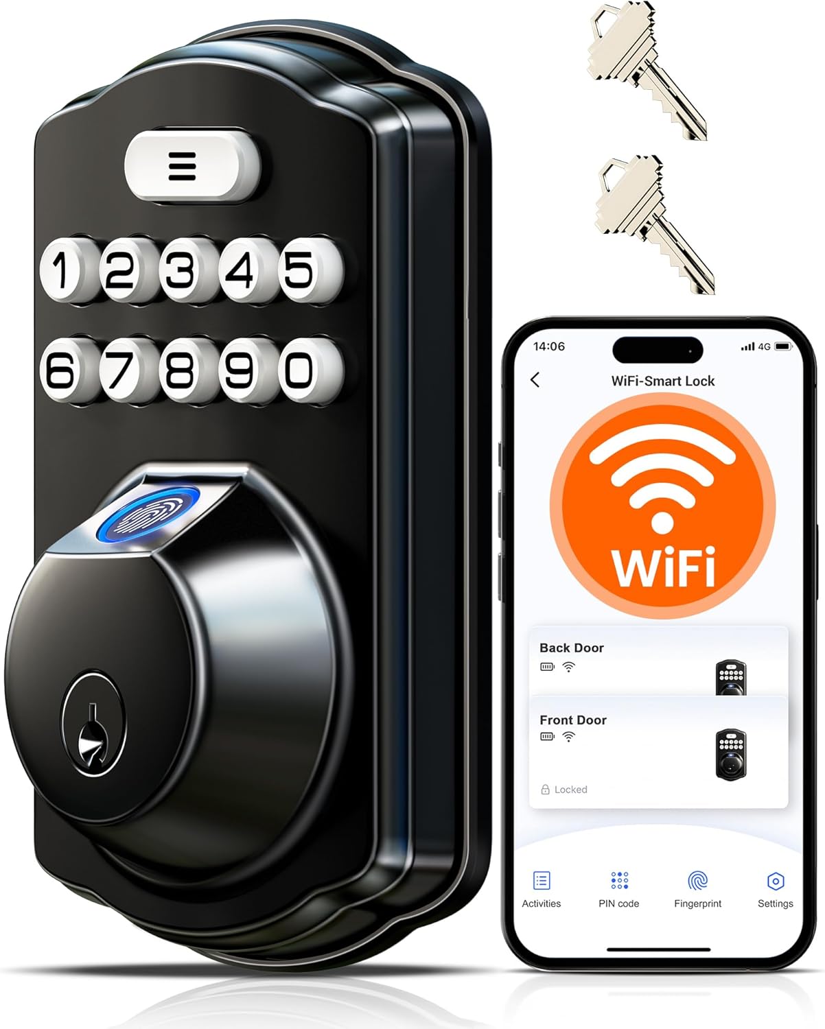Veise VE012W Built-in Wi-Fi Fingerprint Smart Lock
