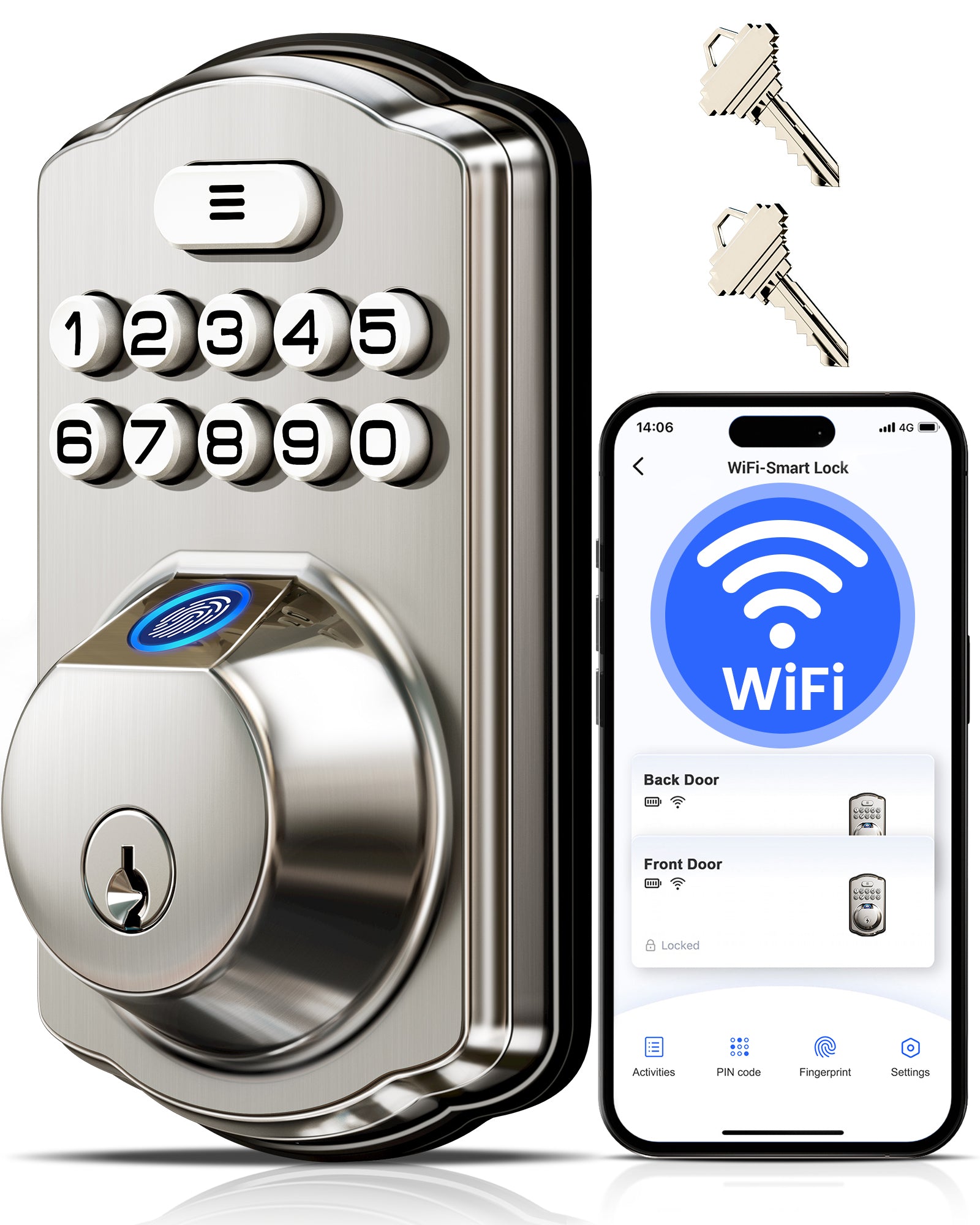 Veise VE012W Built-in Wi-Fi Fingerprint Smart Lock