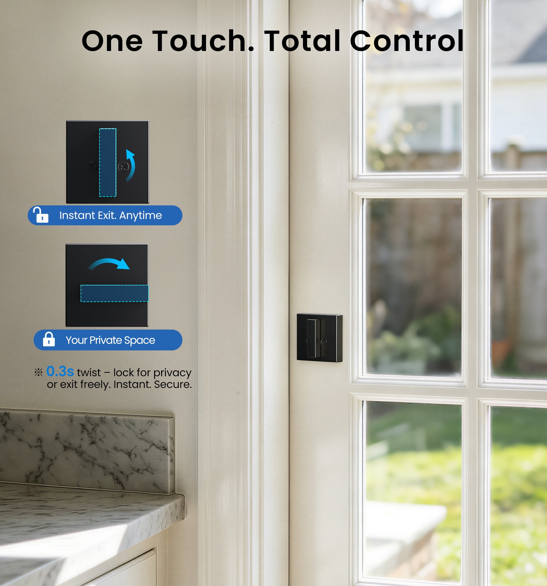 Vesie ZY01 Modern Square Deadbolt Lock