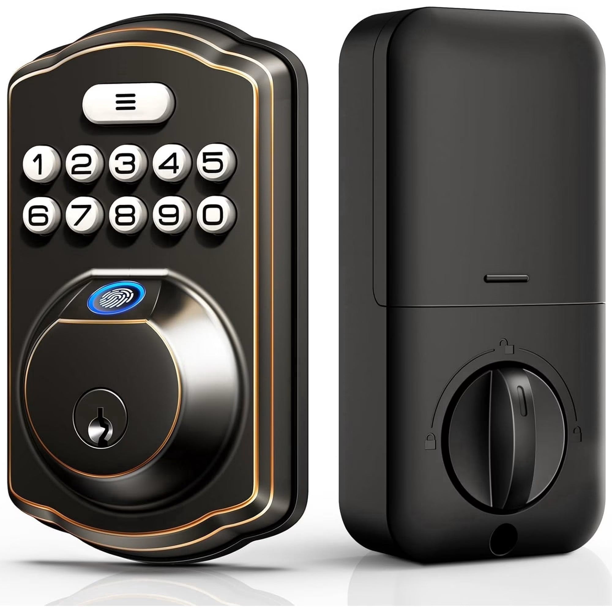 Veise KS02A  Fingerprint Keypad Deadbolt Lock-W