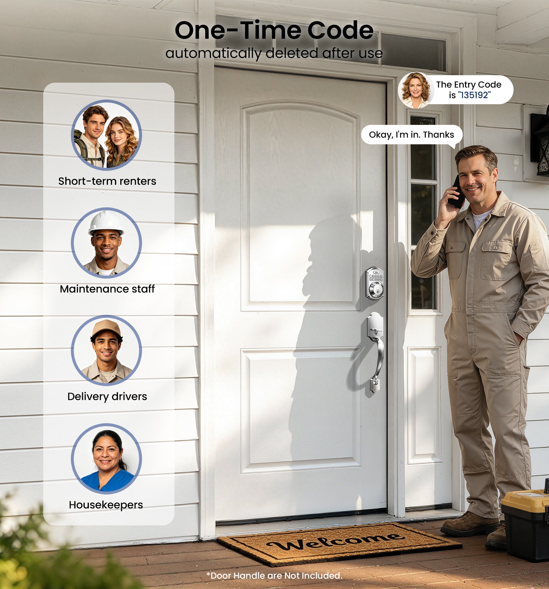 Veise VE001 Keyless Entry Deadbolt, Keypad Door Lock for Front Door