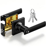 Veise LY01 Square Keyed Entry Door Lever, Door Handle with Lock
