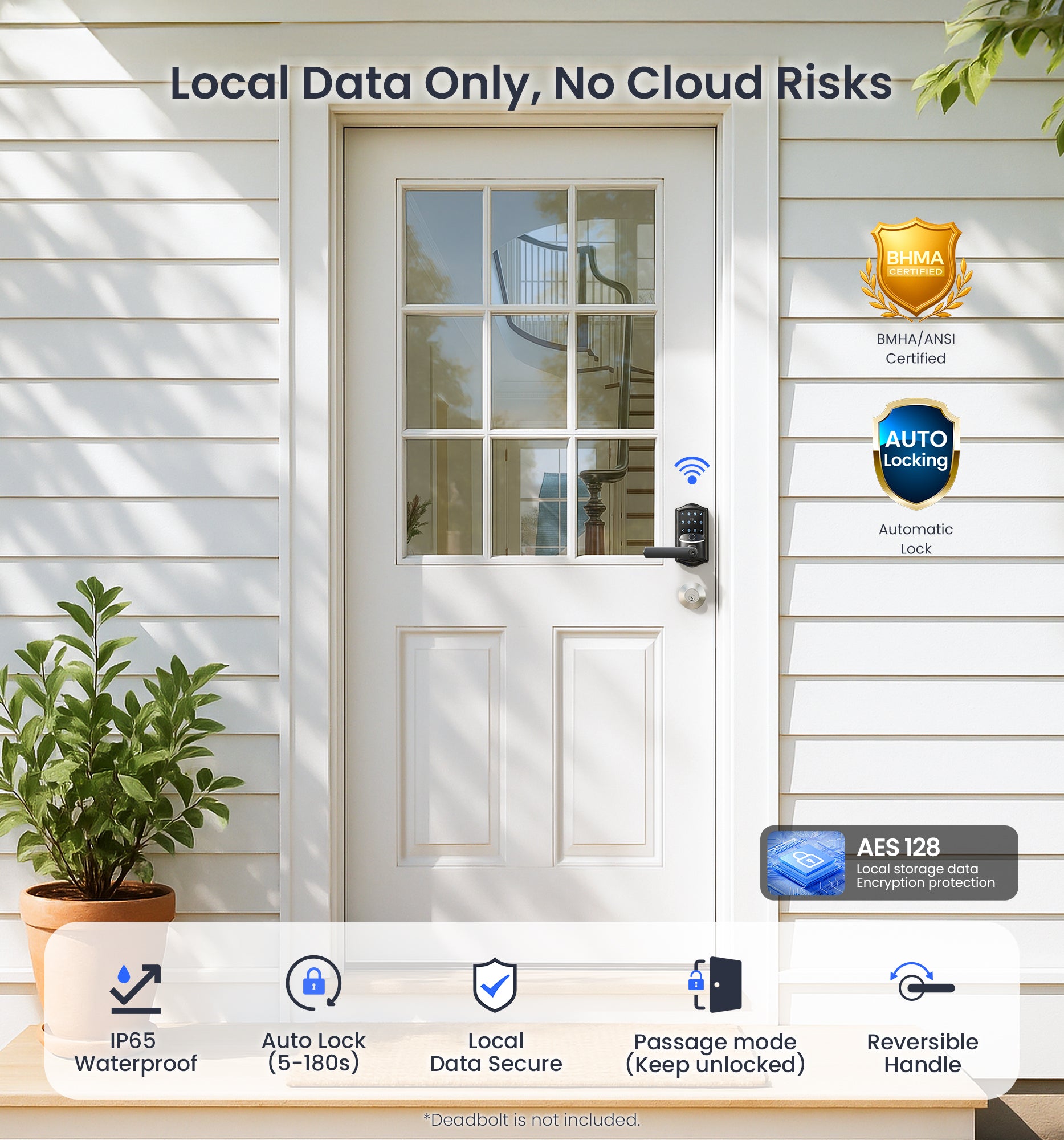 Veise VE029 Built-in Wi-Fi Fingerprint Smart Lever Lock