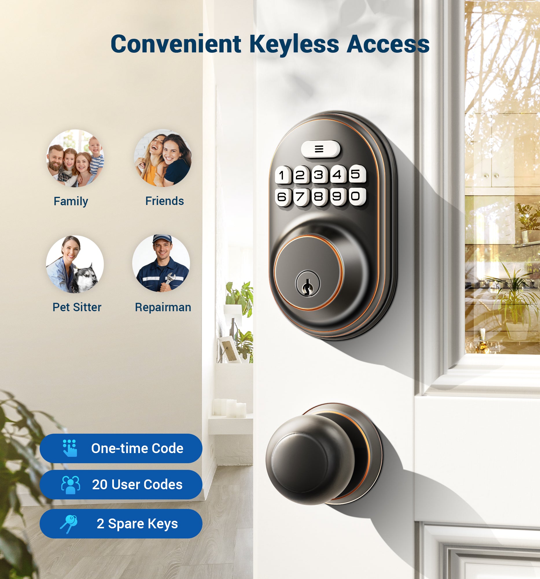 Veise RZ-A  Keypad Deadbolt Lock