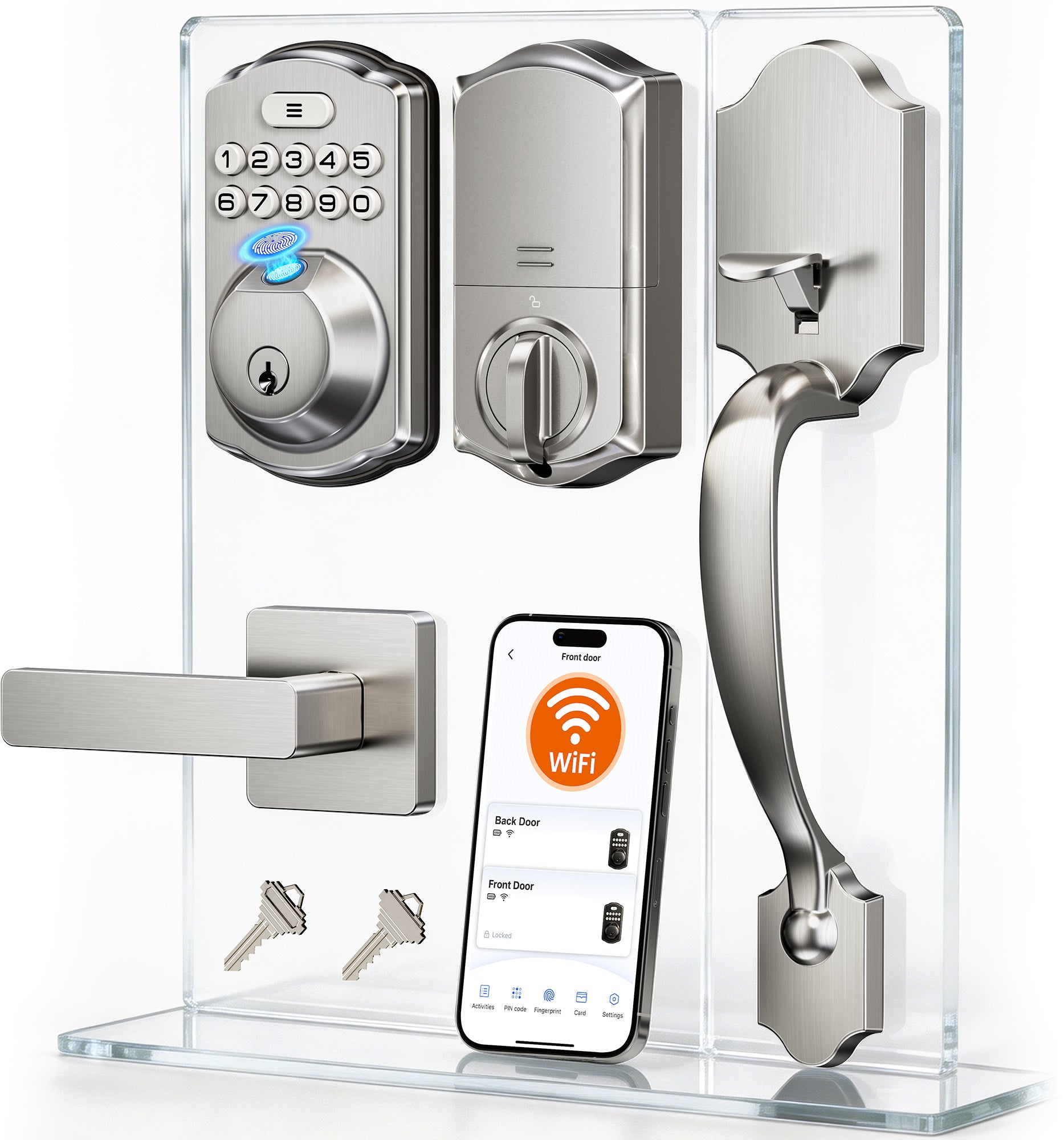 Veise VE012W-H Wi-Fi Fingerprint Smart Door Lock with Handleset