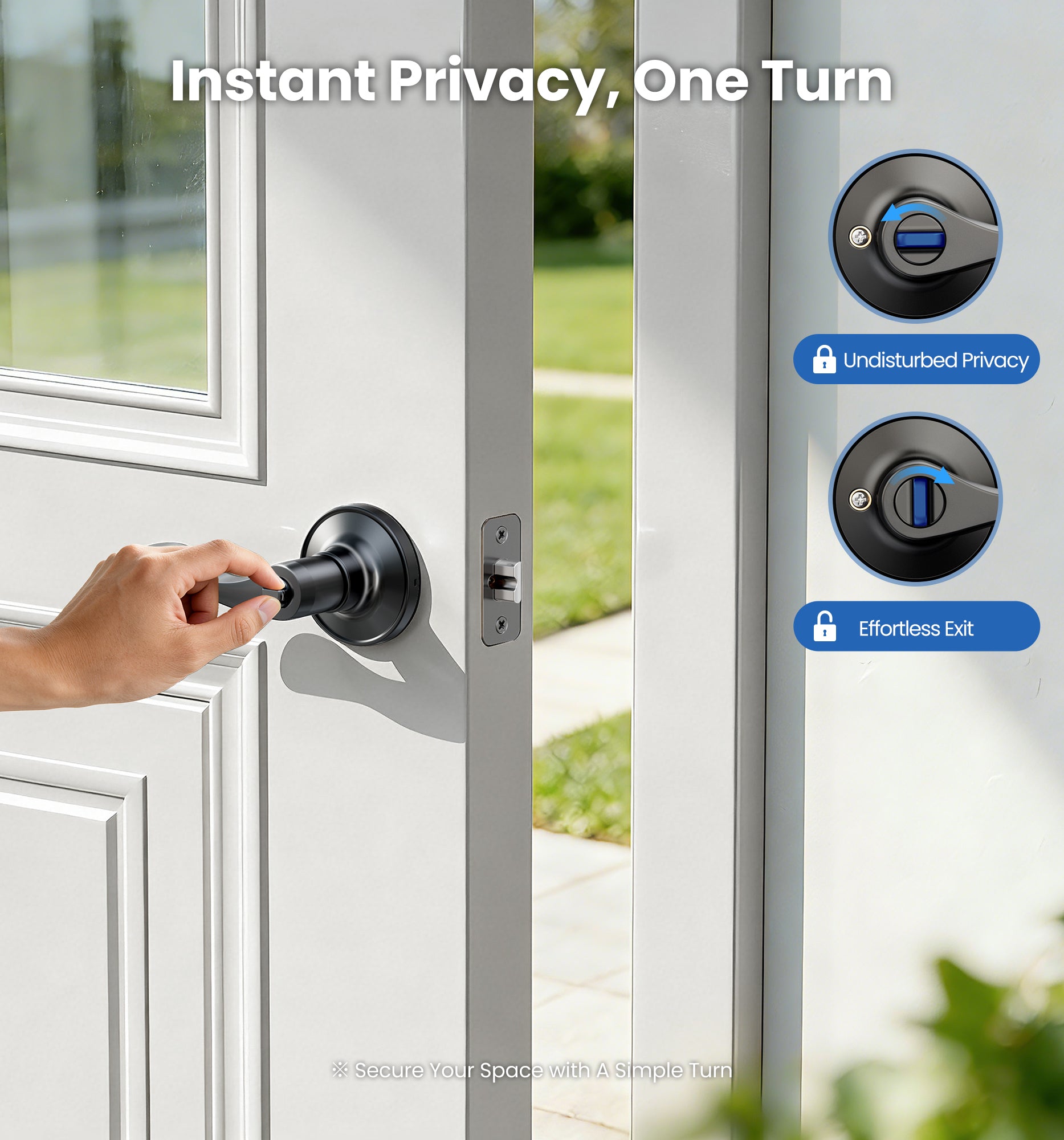 Veise HF01-C Door Handle Privacy Door Levers