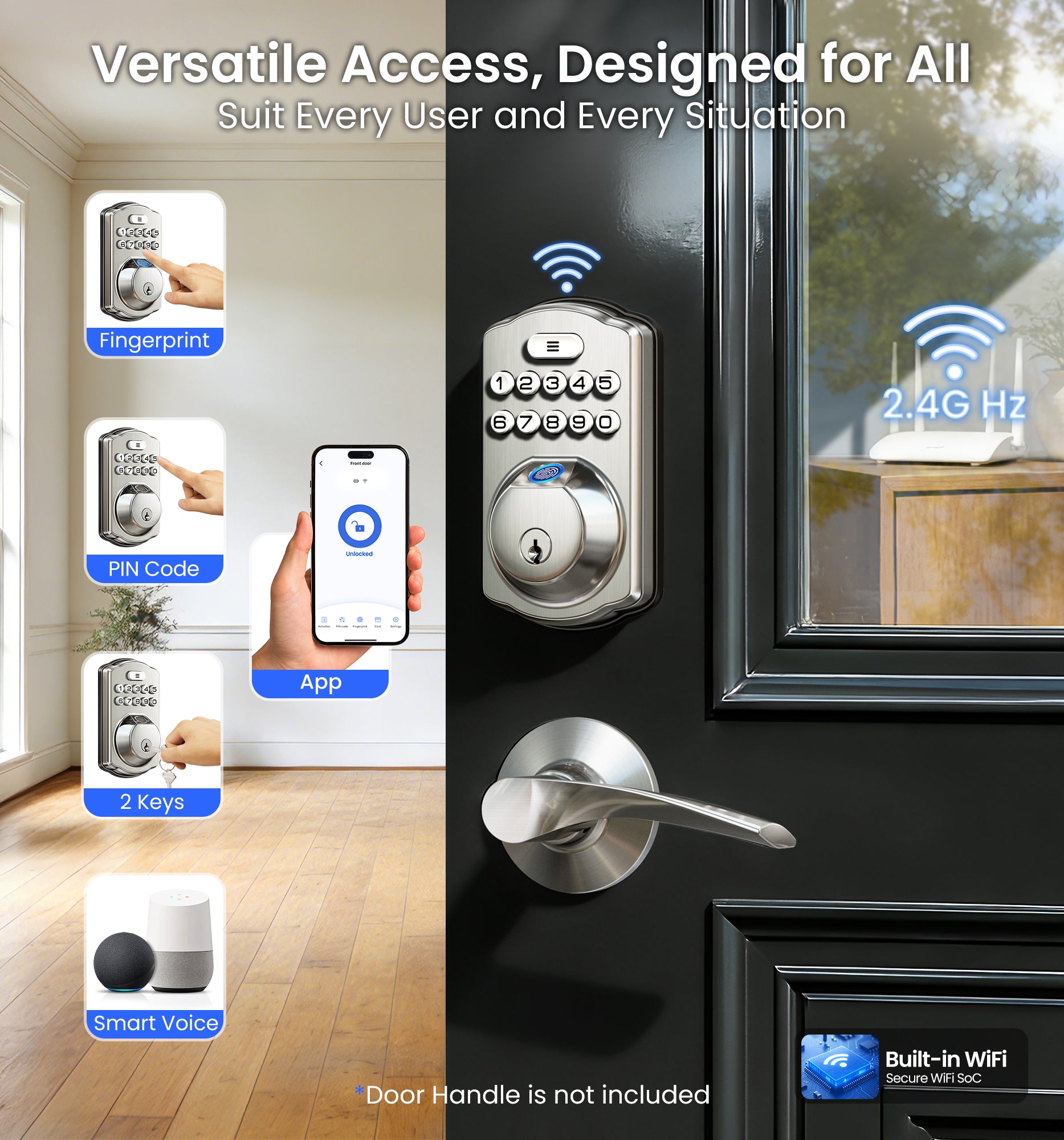 Veise VE012W Built-in Wi-Fi Fingerprint Smart Lock