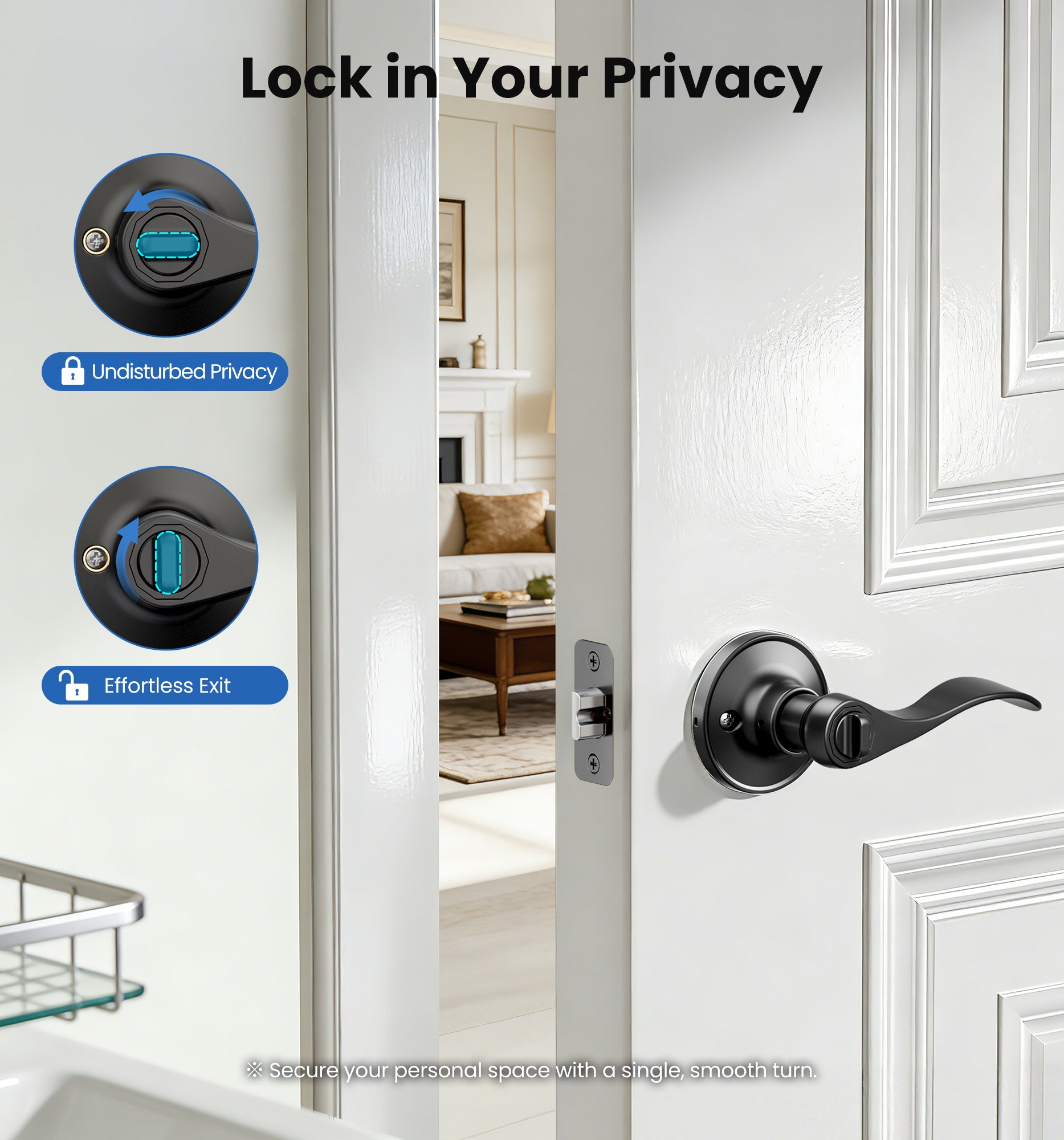 Veise HF01-S Privacy Lever lock