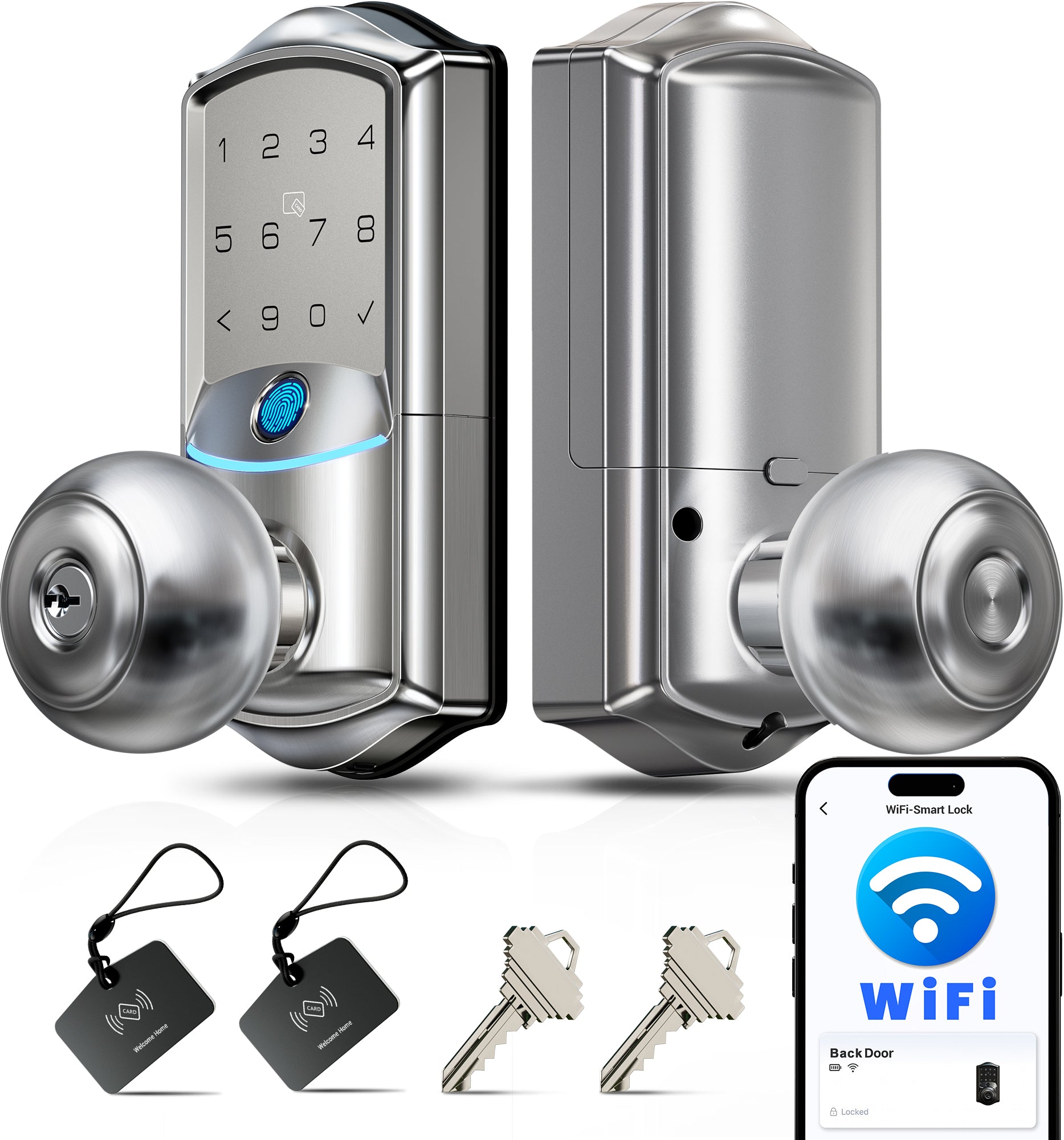 Veise VE028 Built-in Wi-Fi Smart Lock with Knob