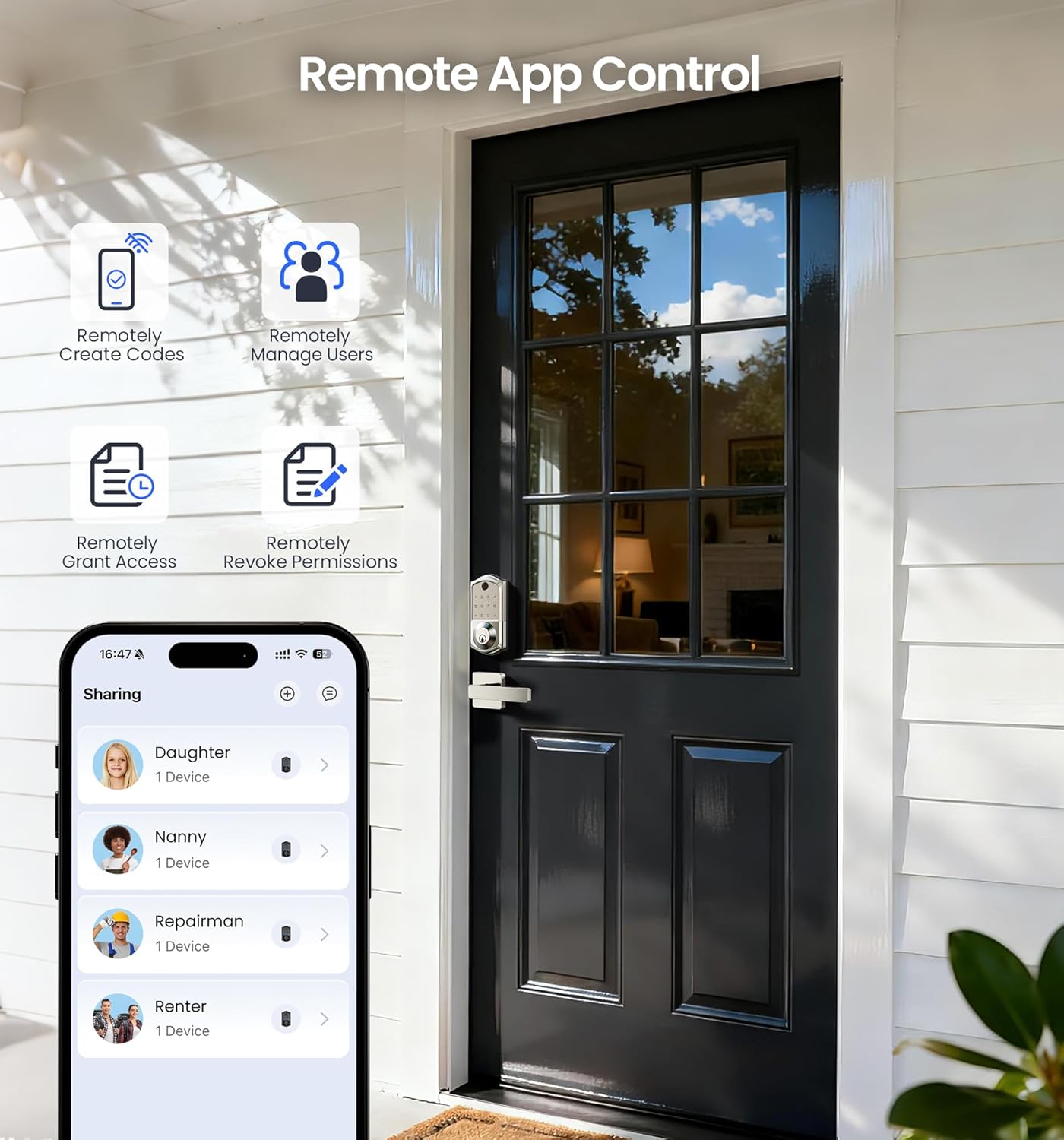 Veise VE017-B Smart Lock with 2 Lever Handles