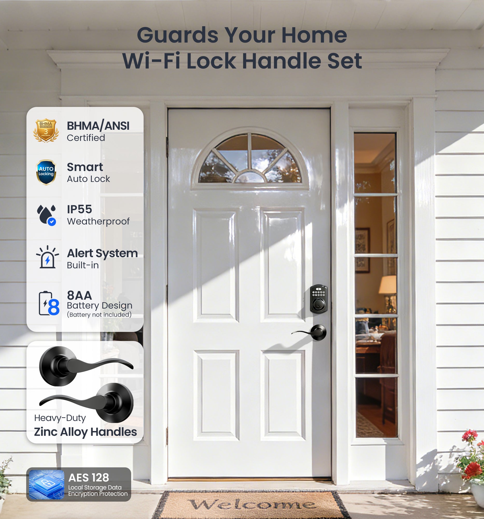 Veise VE012W-B Wi-Fi Smart Fingerprint Smart Lock