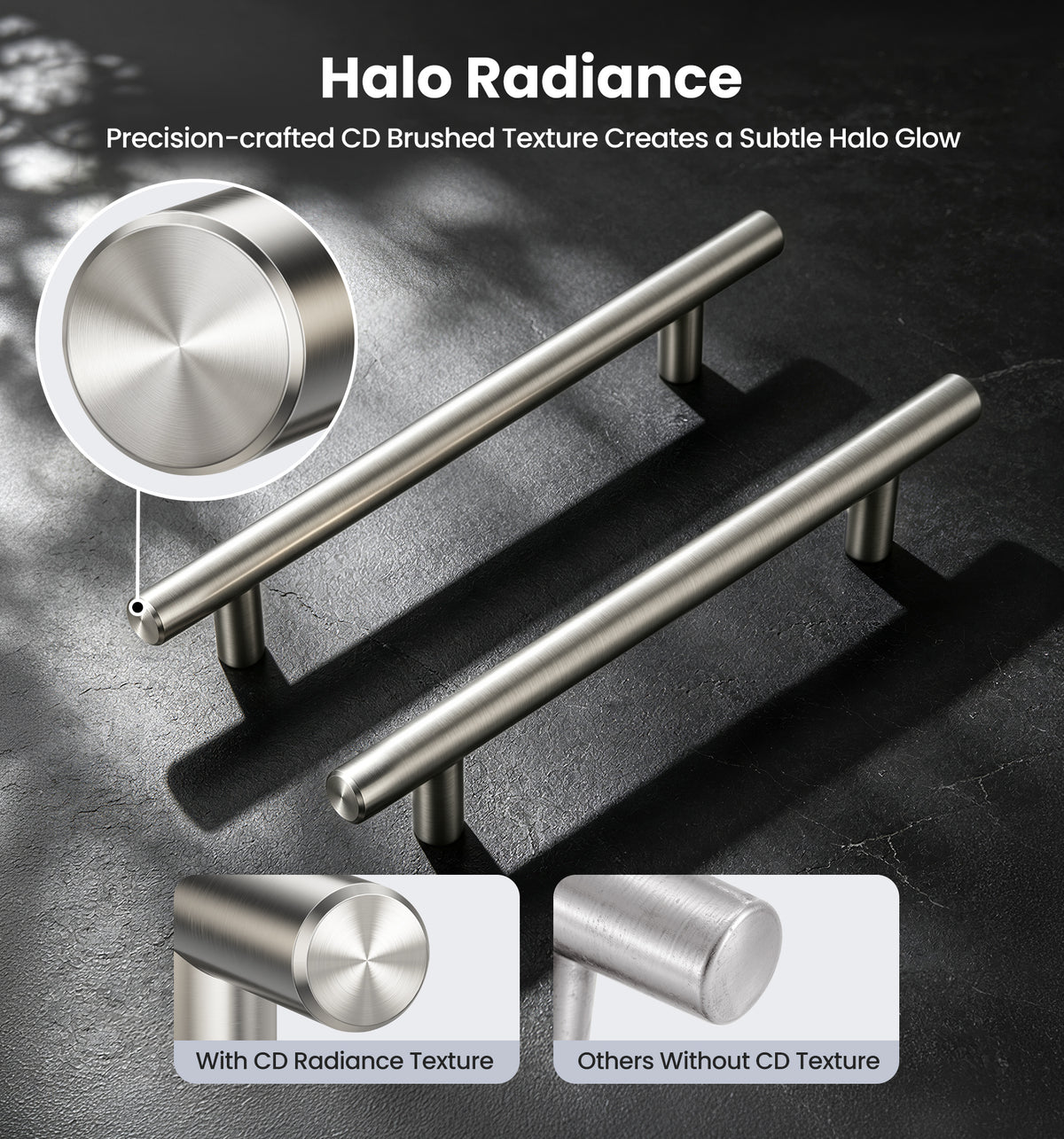 DH-5IN Cabinet Handles 5 Inch Hole Center #Color_Brushed Nickel