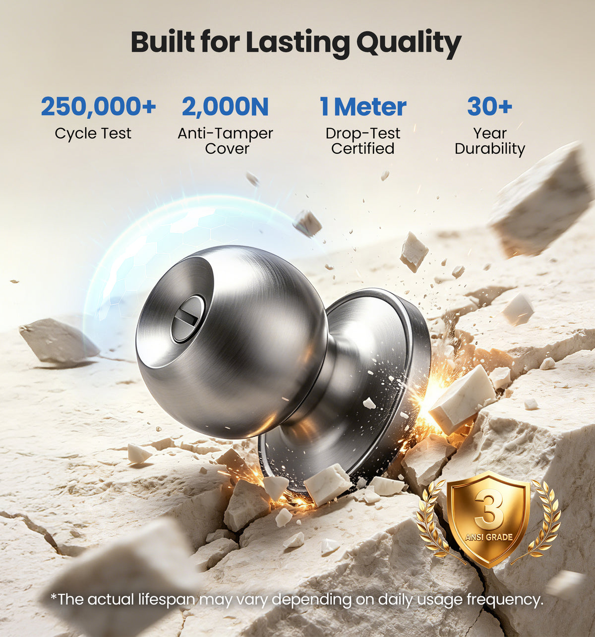 KF01 Interior Door Knob #Color_Satin Nickel