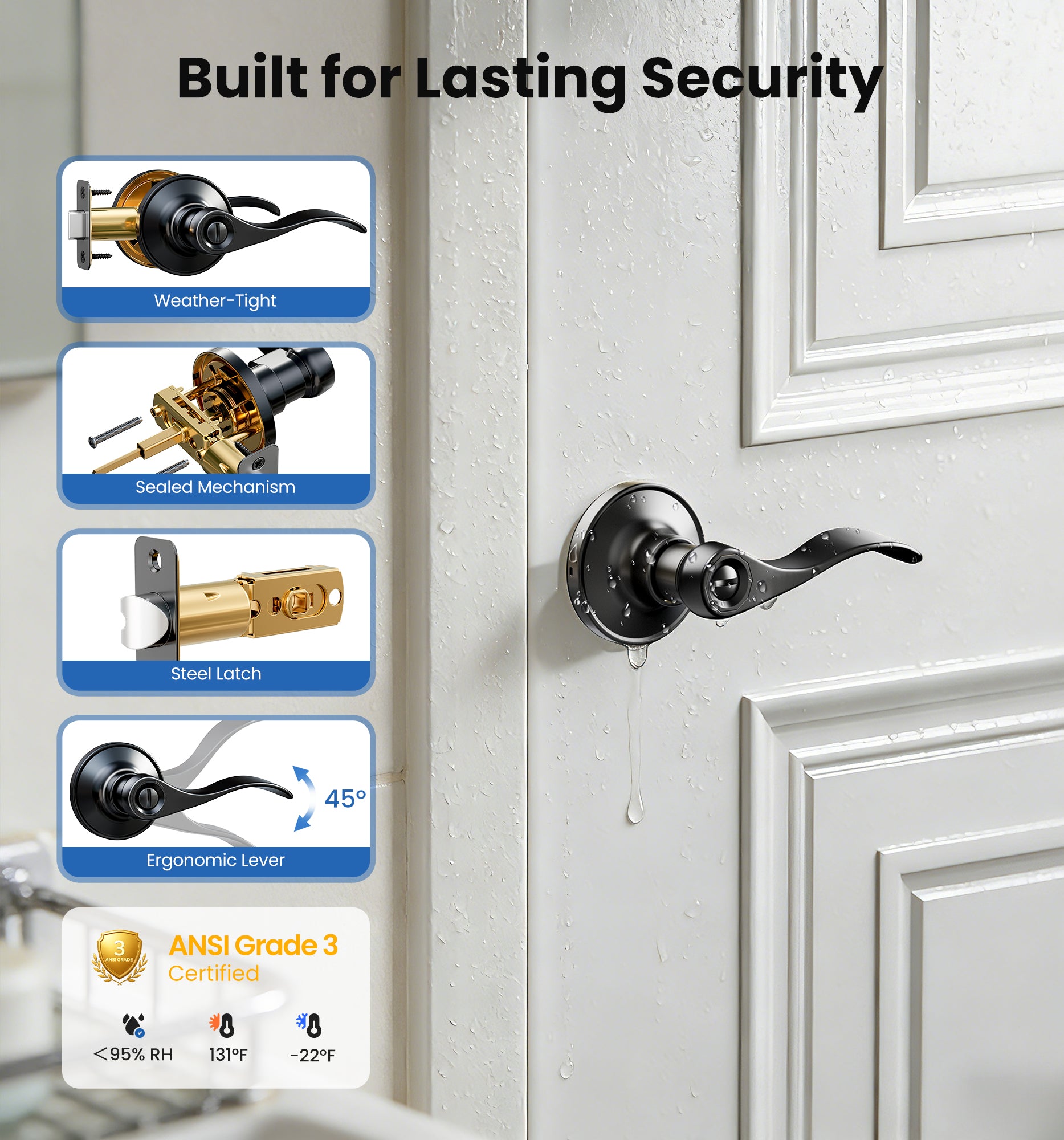 Veise HF01-S Privacy Lever lock