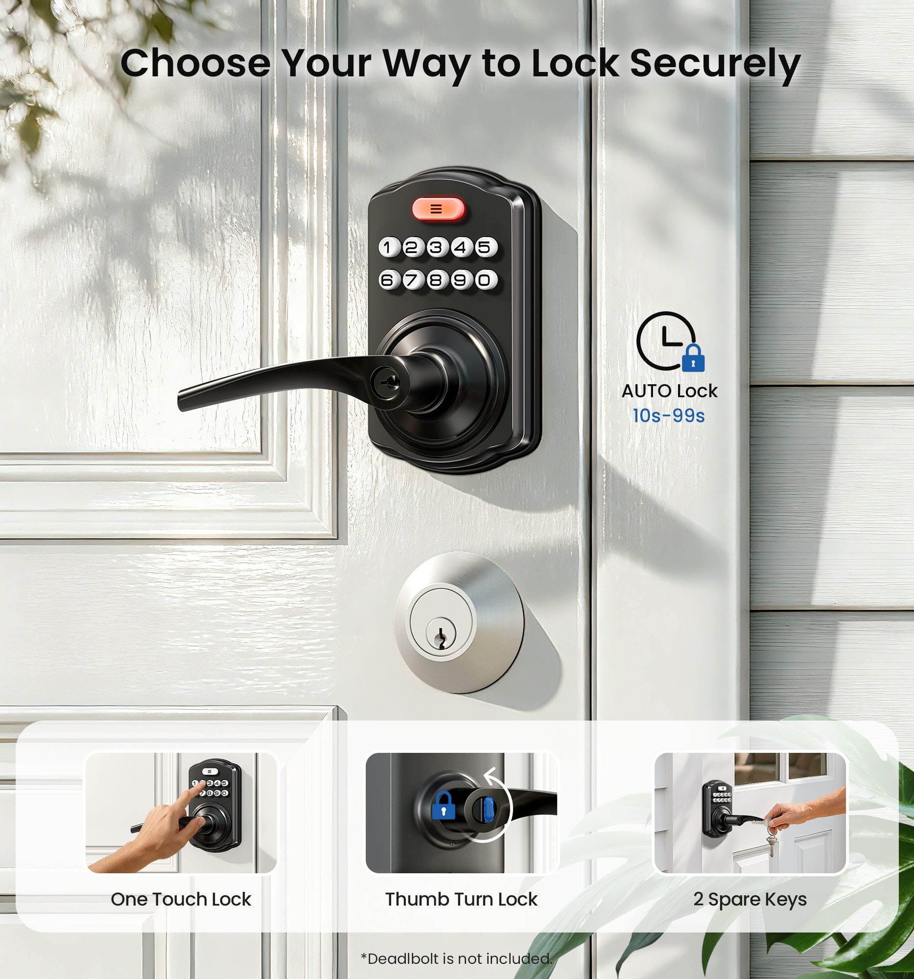 Veise KS04 Keypad Door Lock with Handle