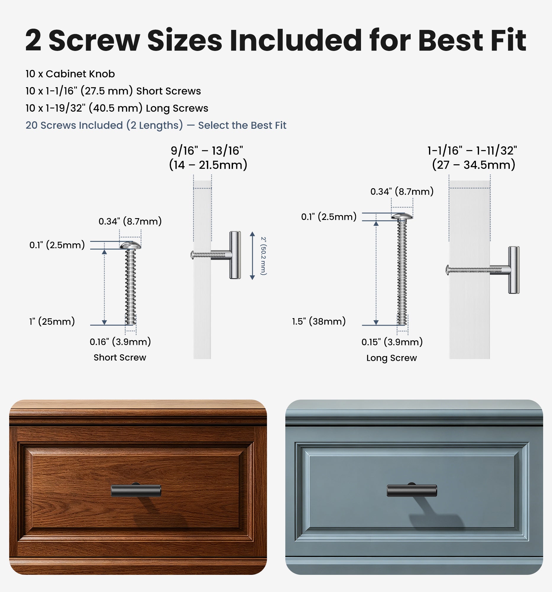 Veise SH-2IN 2 Inch Cabinet Knobs