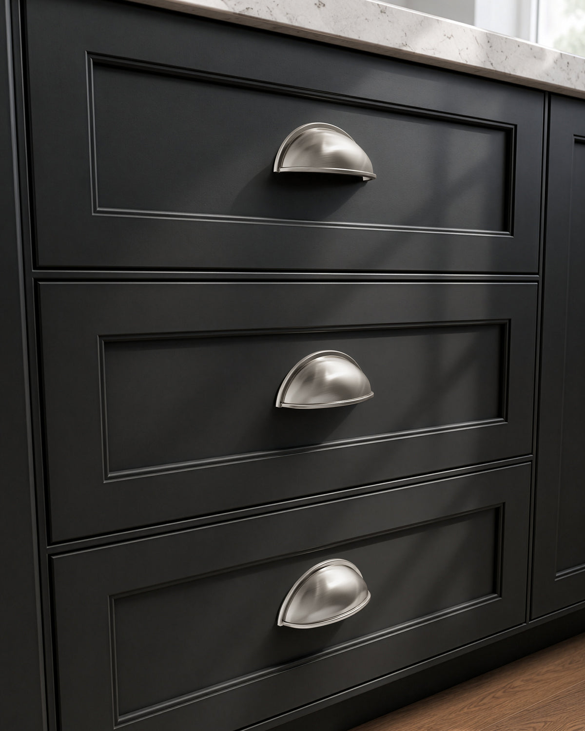 SHL-3IN Drawer Pulls 3 Inch Hole Center #Color_Satin Nickel