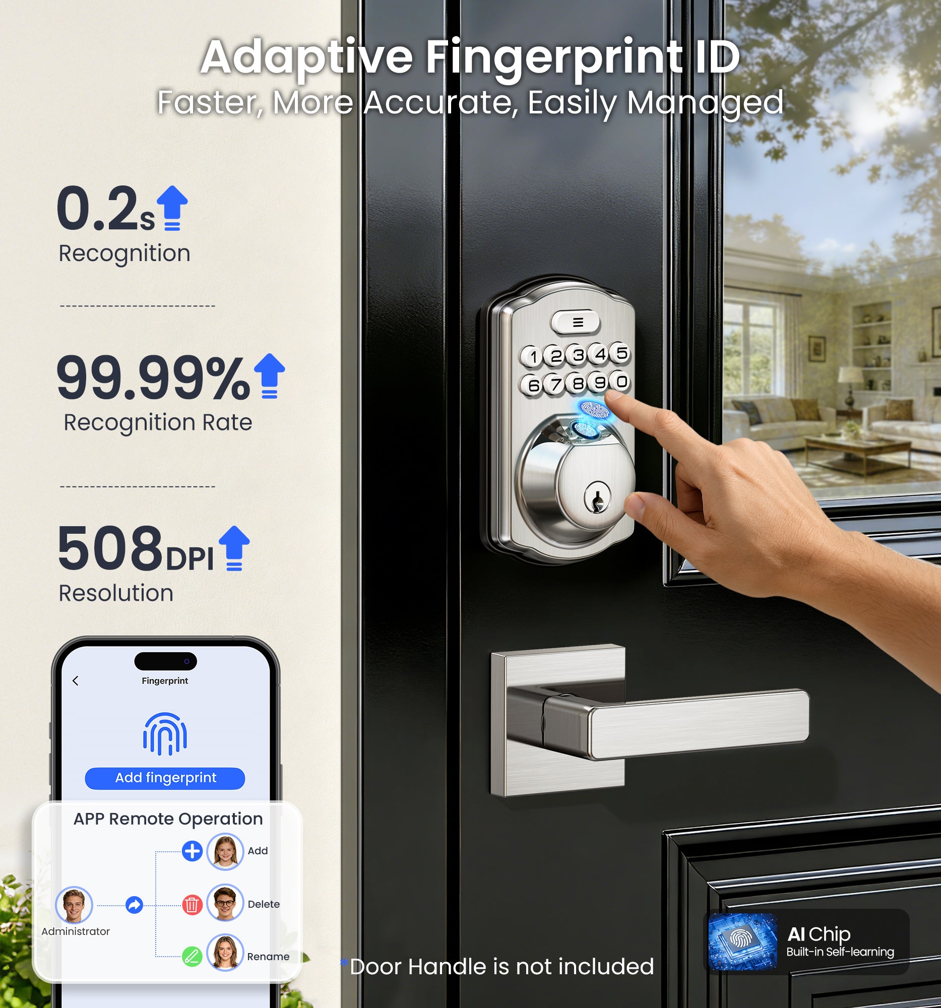 Veise VE012W Built-in Wi-Fi Fingerprint Smart Lock