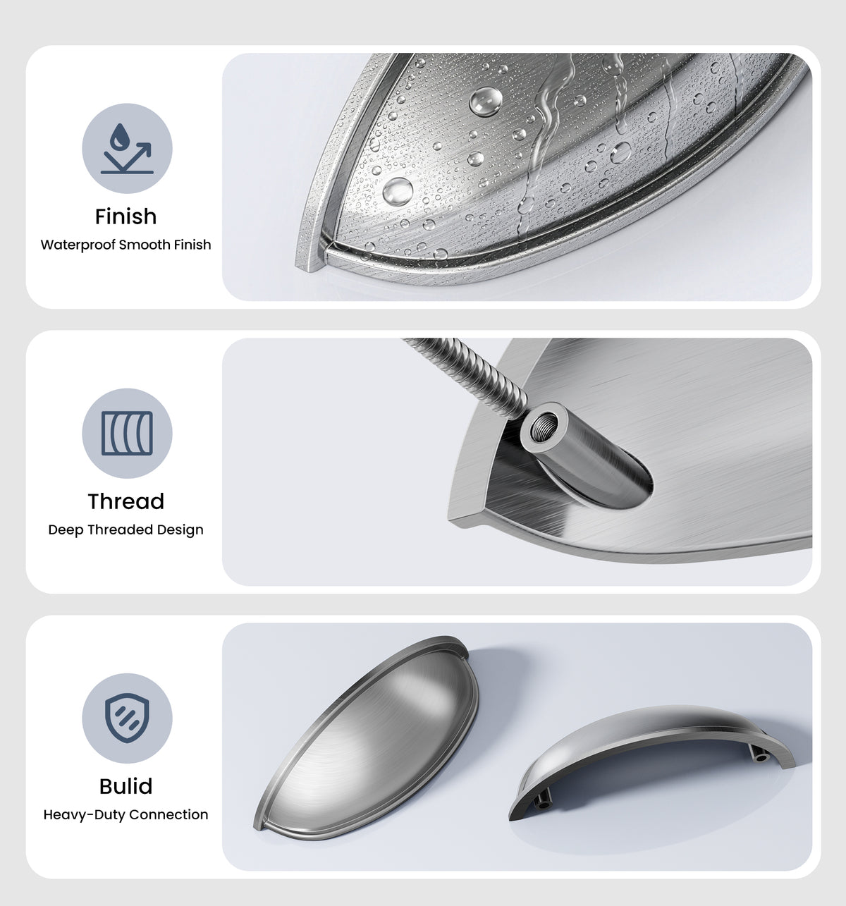 SHL-3IN Drawer Pulls 3 Inch Hole Center #Color_Satin Nickel