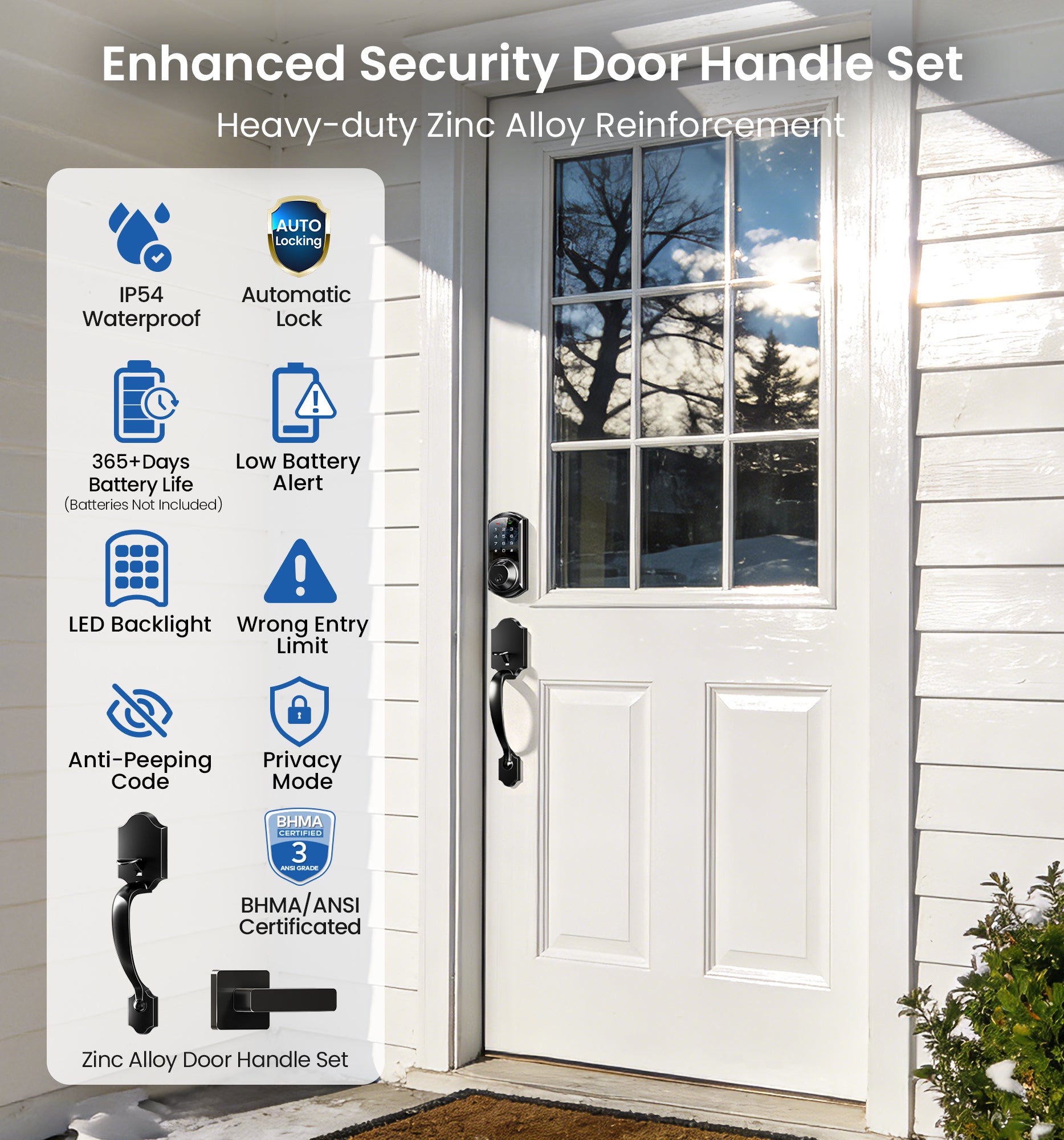 Veise VE07-H Fingerprint Smart Lock with Handles