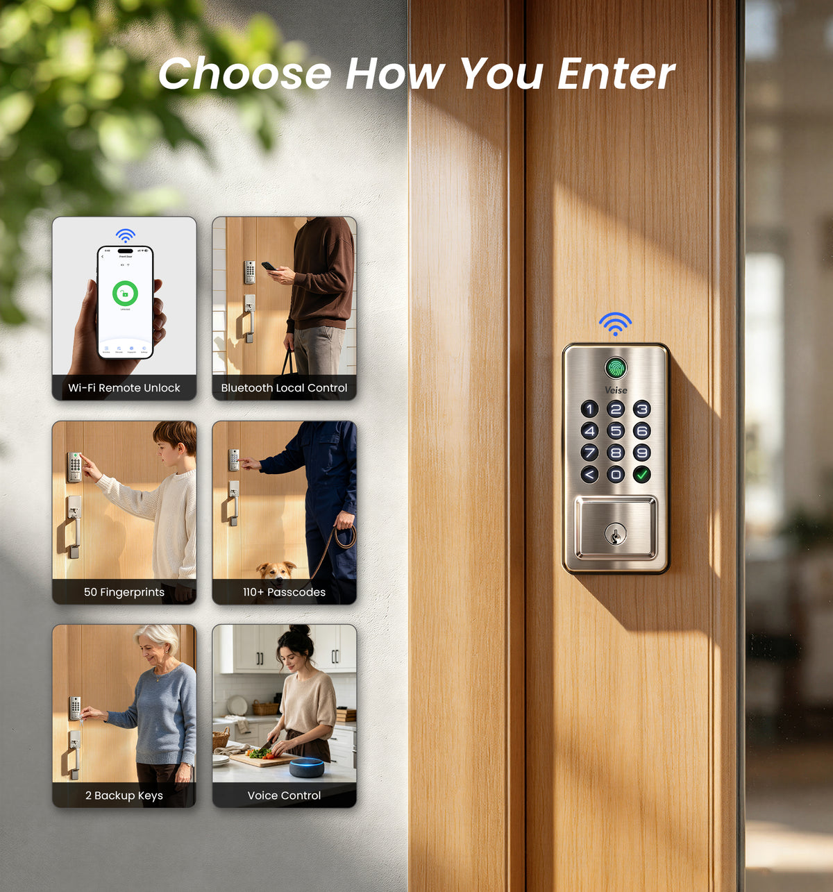 DK012W Wi-Fi Fingerprint Smart Deadbolt Lock