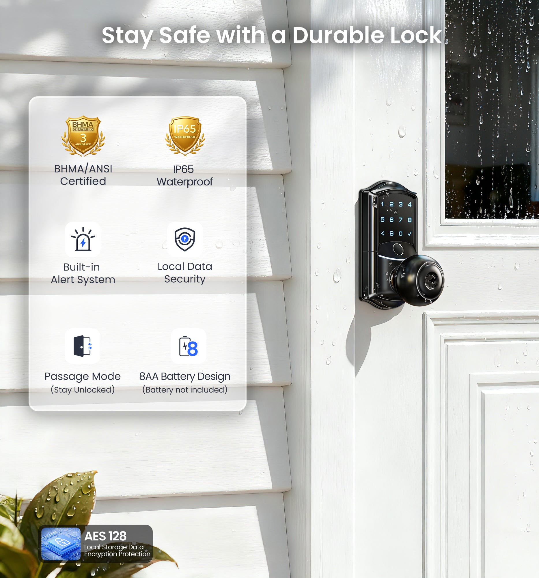 Veise VE028 Built-in Wi-Fi Smart Lock with Knob
