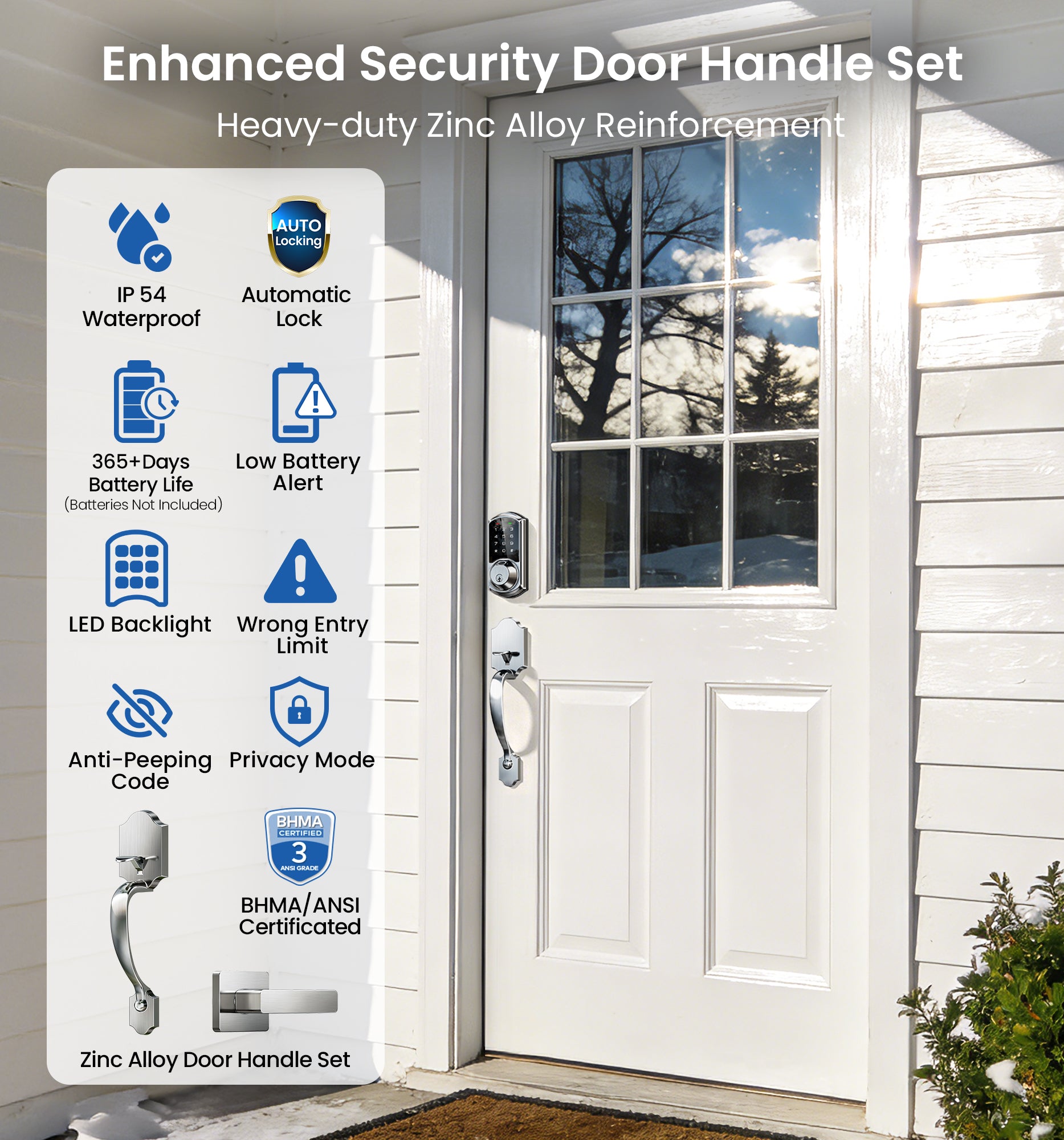 Veise VE07-H Fingerprint Smart Lock with Handles