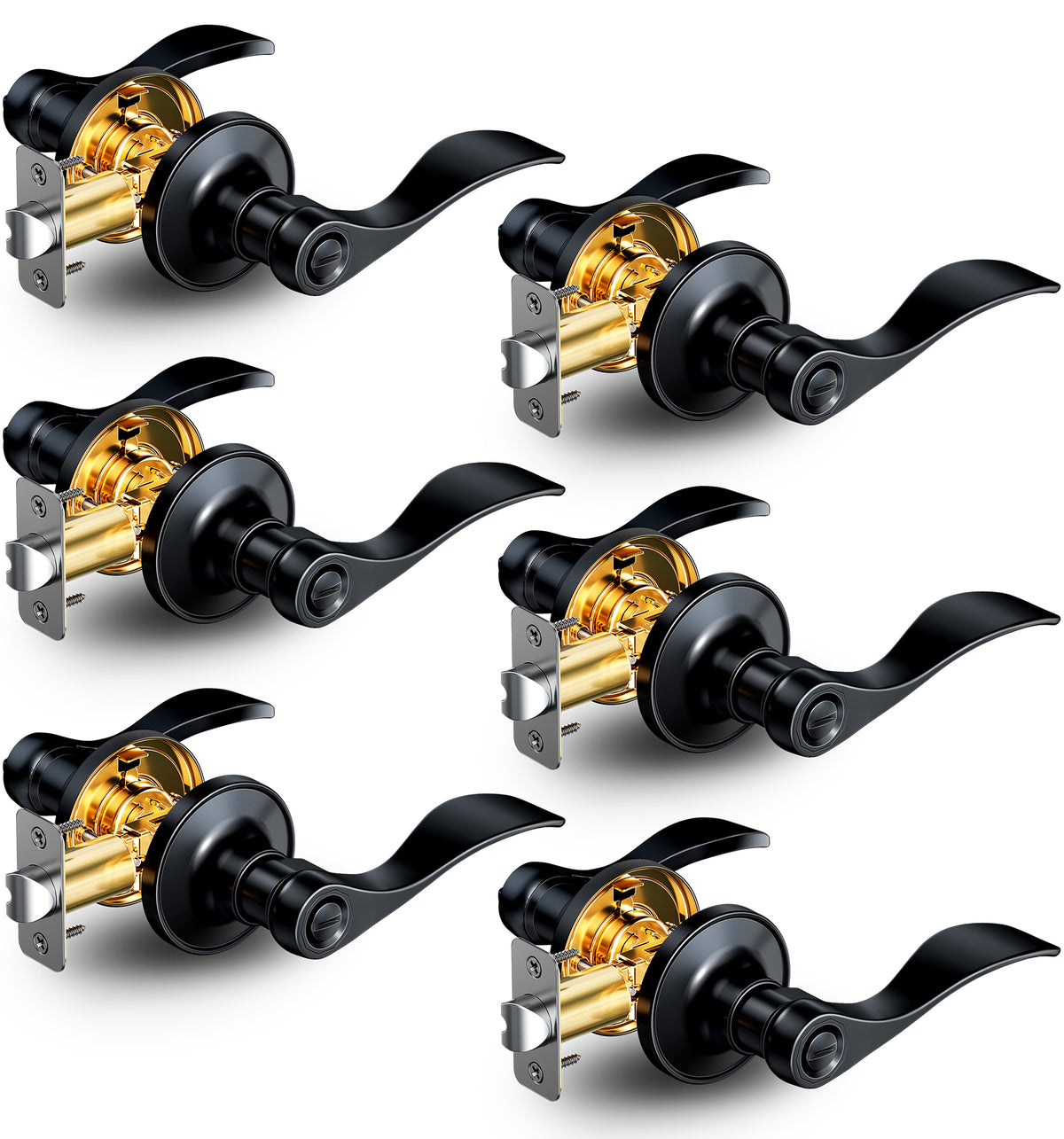 HF01-S Privacy Lever lock #Color_Matte Black