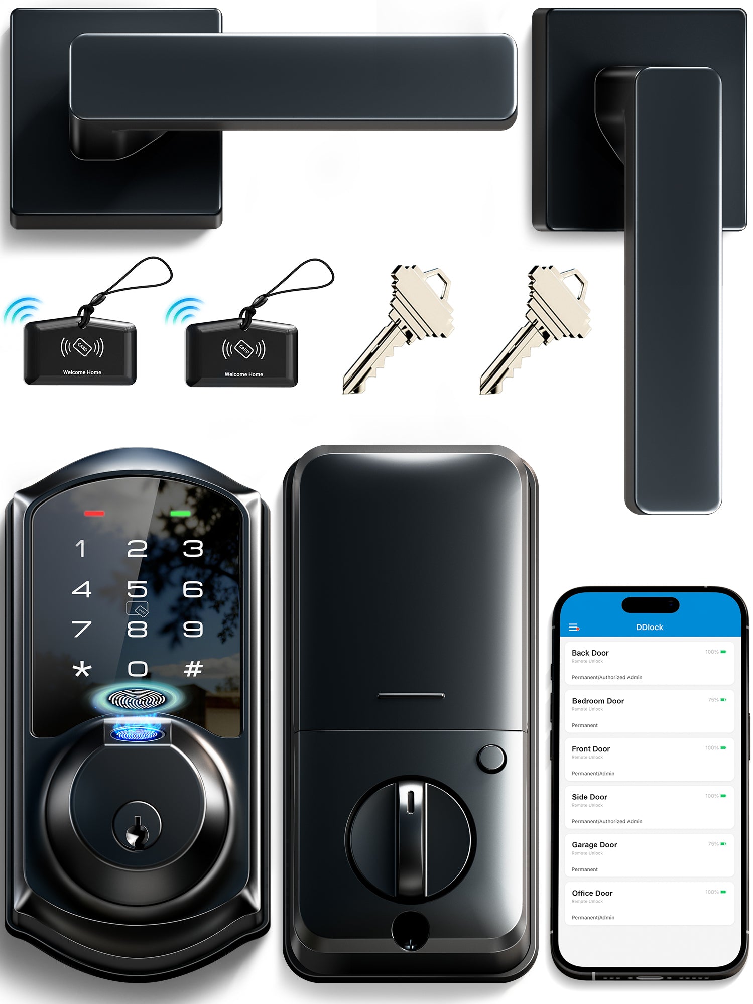 Veise VE07-L Fingerprint Smart Lock with Levers