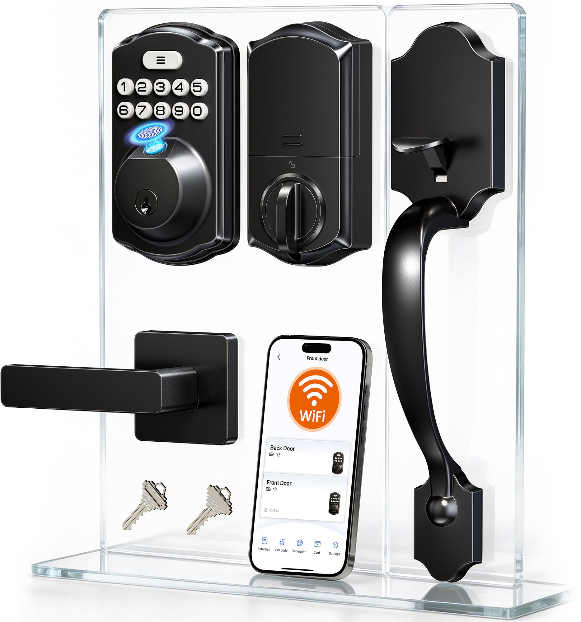 Veise VE012W-H Wi-Fi Fingerprint Smart Door Lock with Handleset