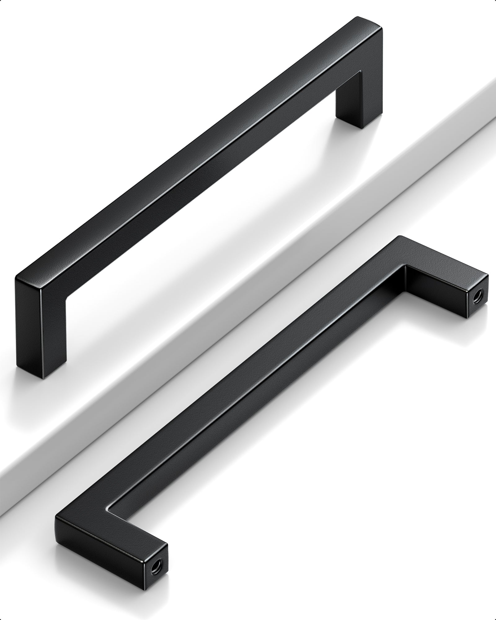 Veise DH-AL04 5 Inch Hole Center Cabinet Handles, Matte Black