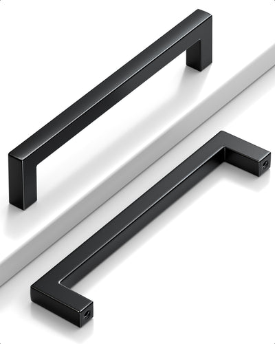 Veise DH-AL04 5 Inch Hole Center Cabinet Handles, Matte Black