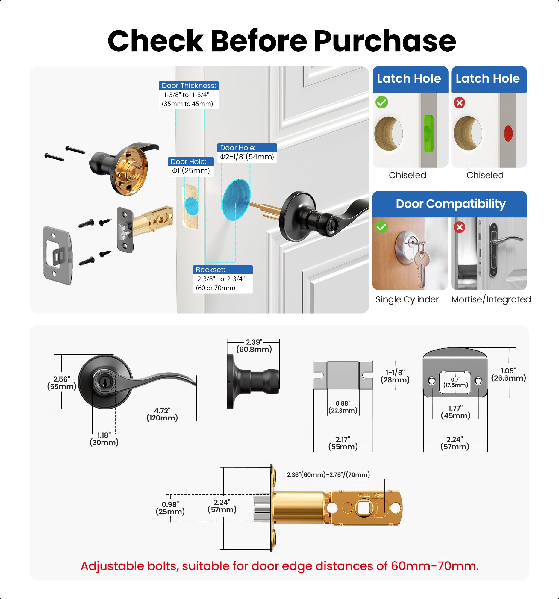 Veise H01-S Lever lock