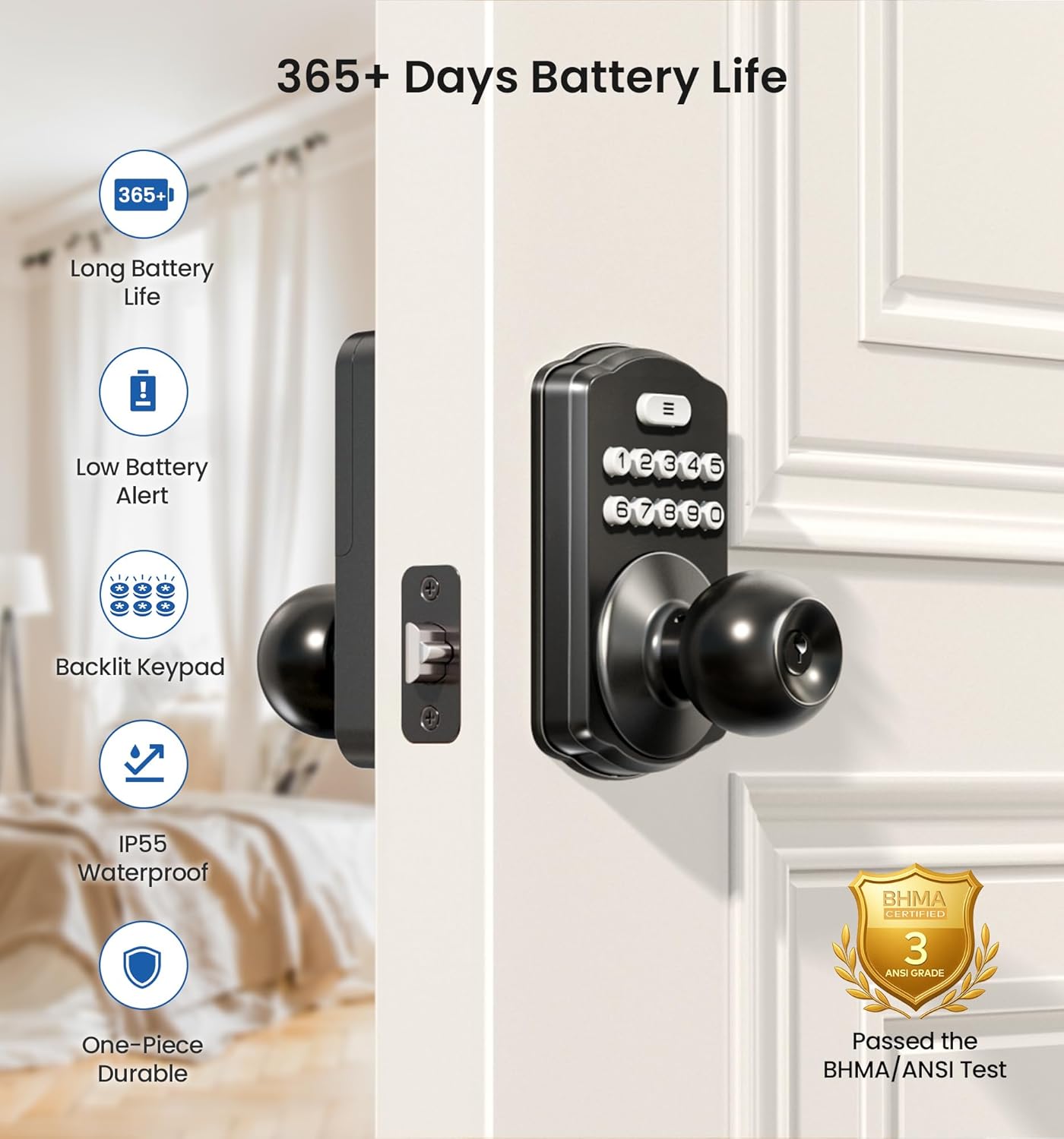 Veise KS03 Keypad Door Knob Lock