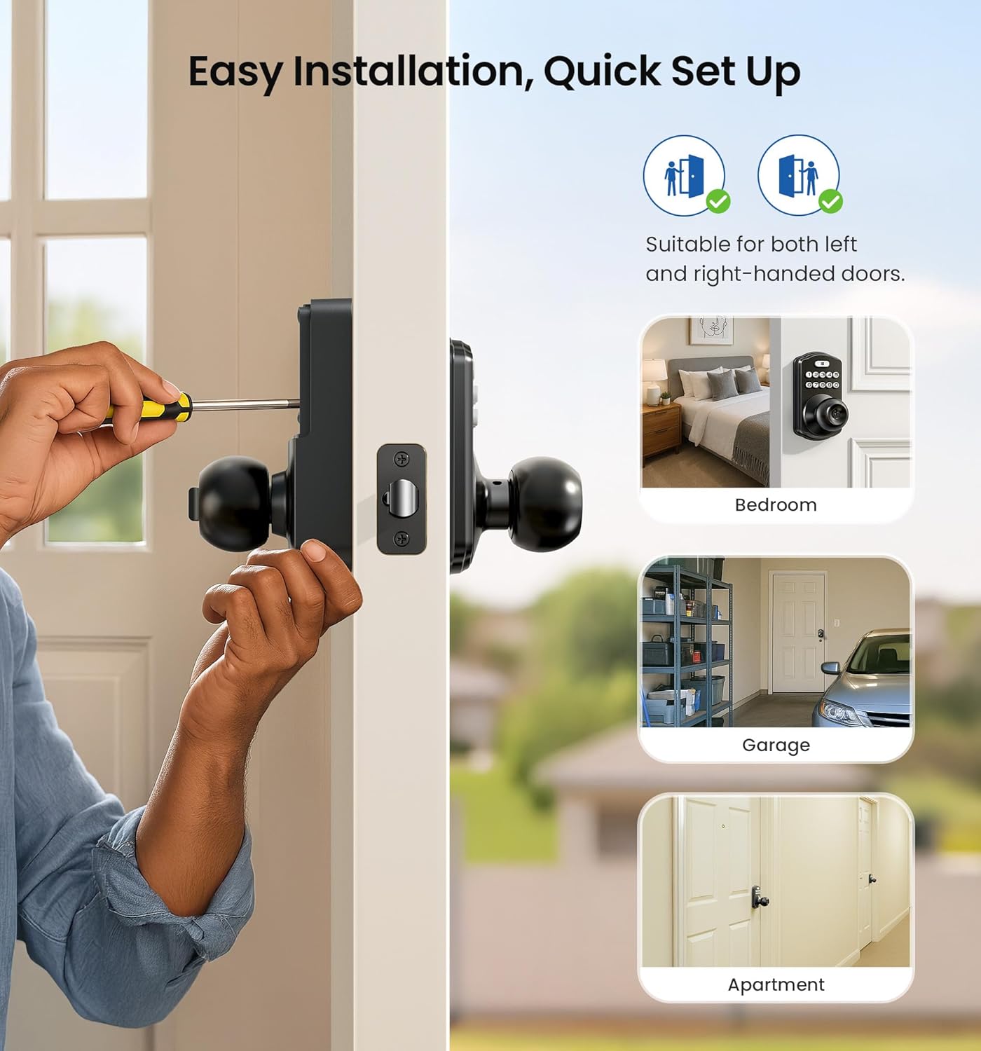 Veise KS03 Keypad Door Knob Lock