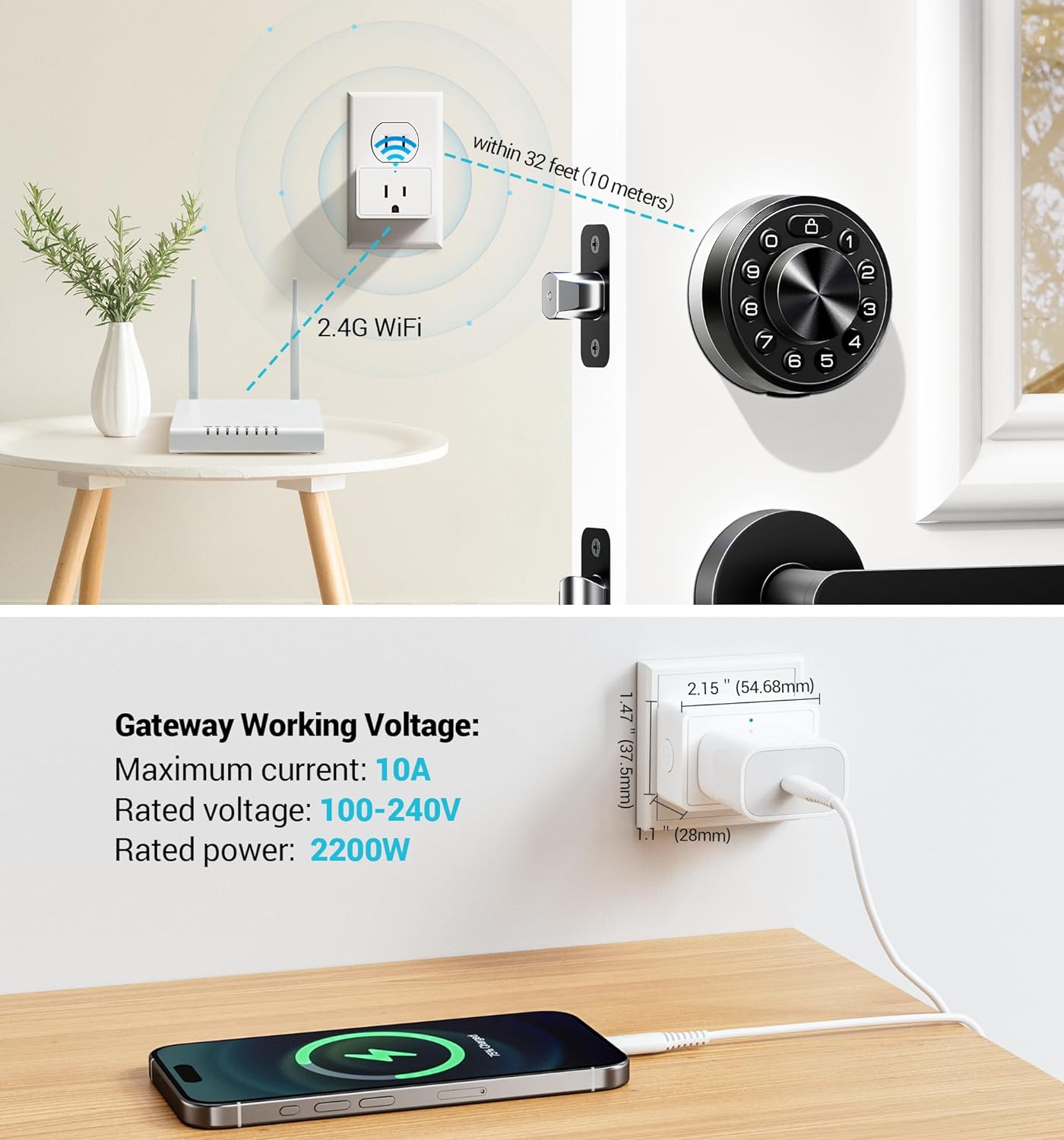 VEISE Wi-Fi Gateway G1 for Smart Locks VE33A/ VE33B