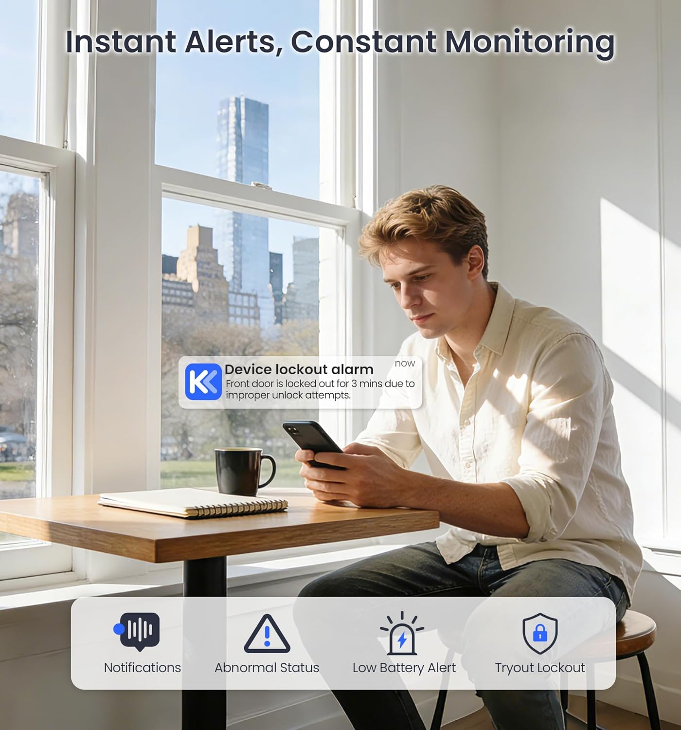 Veise VE012W Built-in WiFi Fingerprint Smart Lock