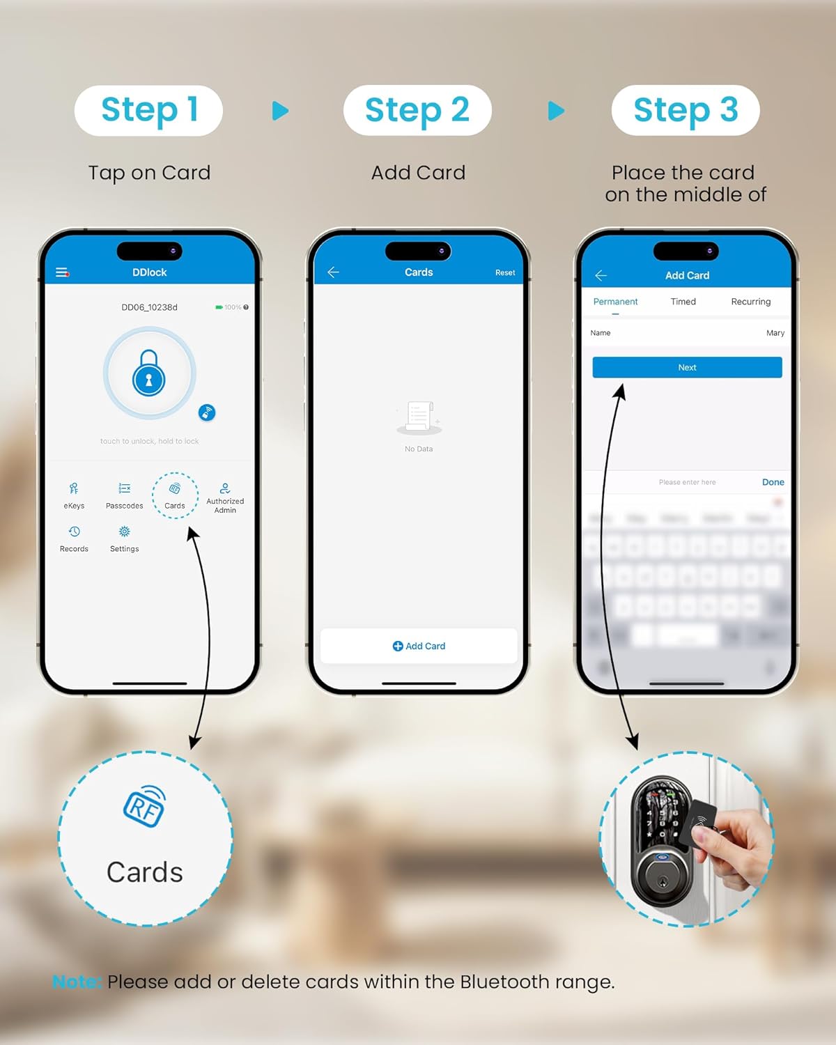 Veise VK01 IC Cards for Smart Lock