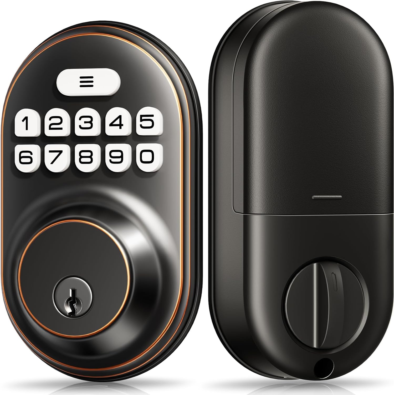 Veise RZ-A Keyless Entry Door Lock, Electronic Keypad Deadbolt, Keyed Entry, Auto Lock, Anti-Peeking Password, Back Lit & Easy Installation Design