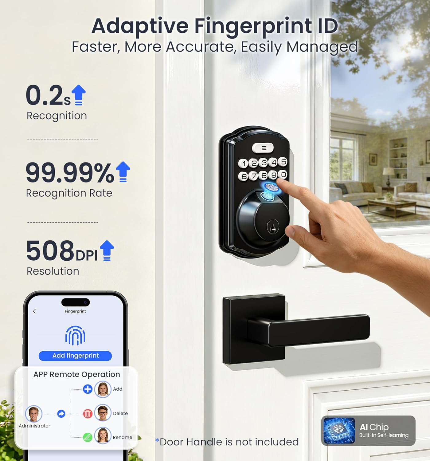 Veise VE012W Built-in WiFi Fingerprint Smart Lock