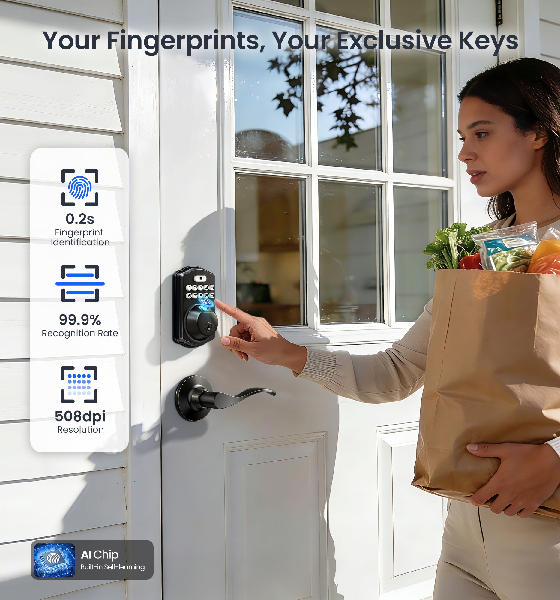 Veise VE012W-B Wi-Fi Smart Fingerprint Smart Lock