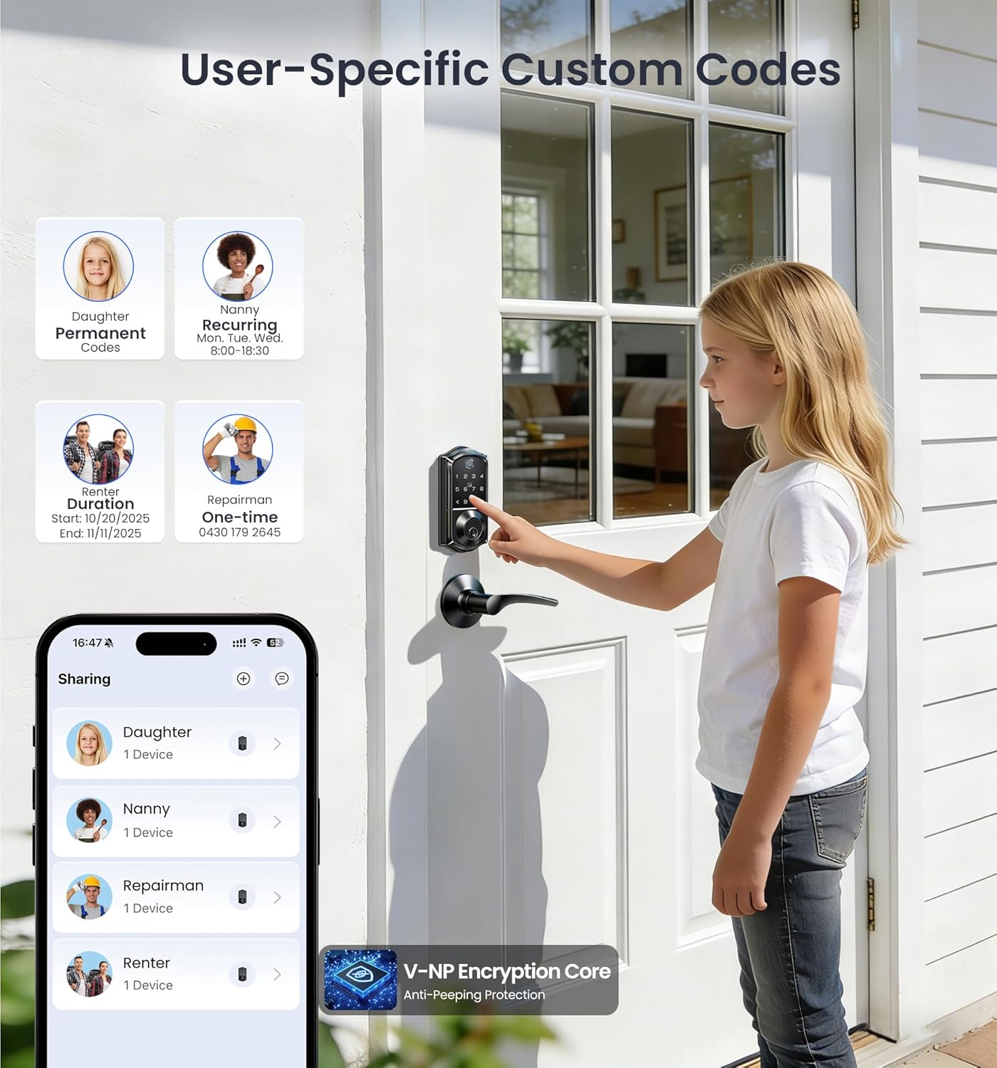 Veise VE017 Fingerprint Smart Door Lock with App Control