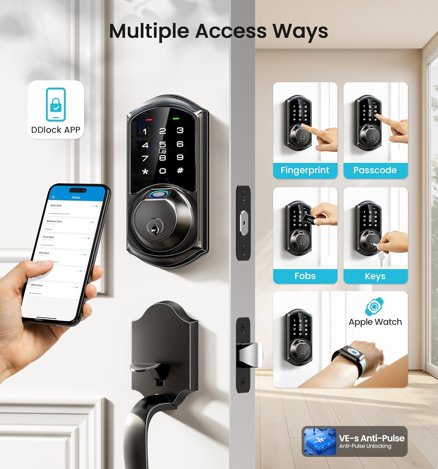 Veise VE07 Fingerprint & Keypad Smart Lock