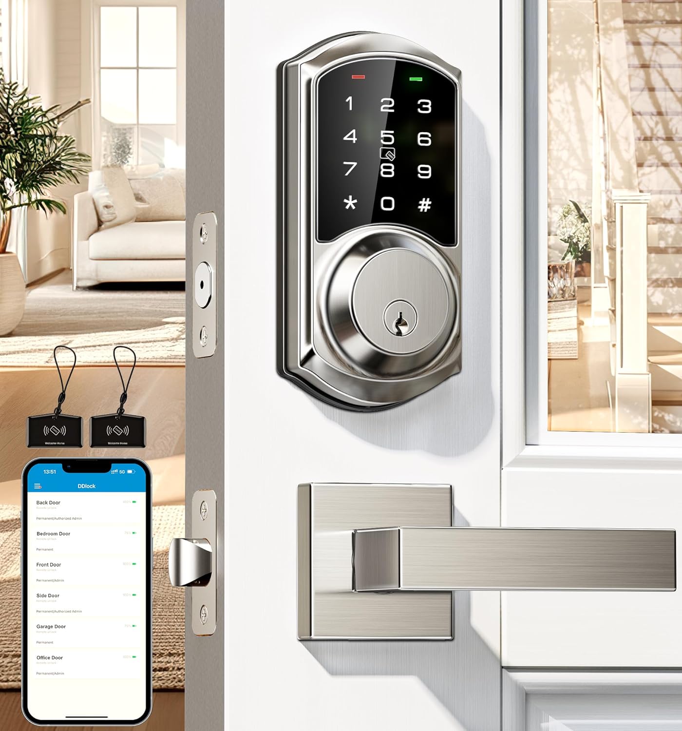 Veise VE06-L Keypad Smart Lock with Levers